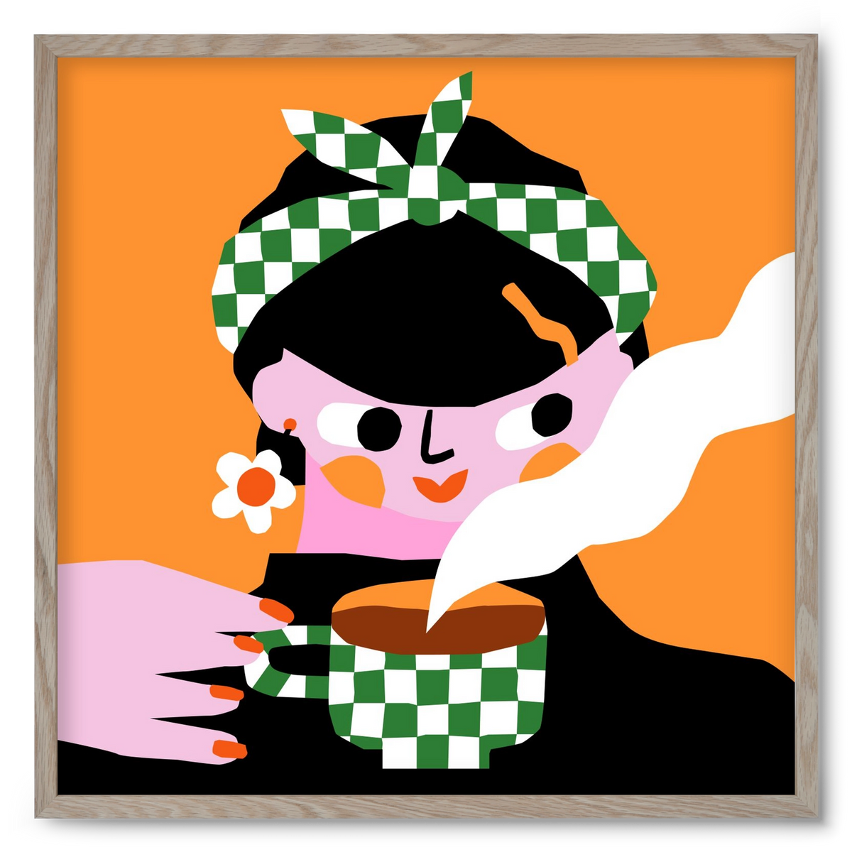 Moring Coffee, 50x50 cm (50x50 cm), Tölgy keret