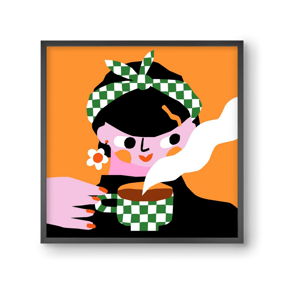 Moring Coffee, 30x30 cm (30x30 cm), Fekete keret