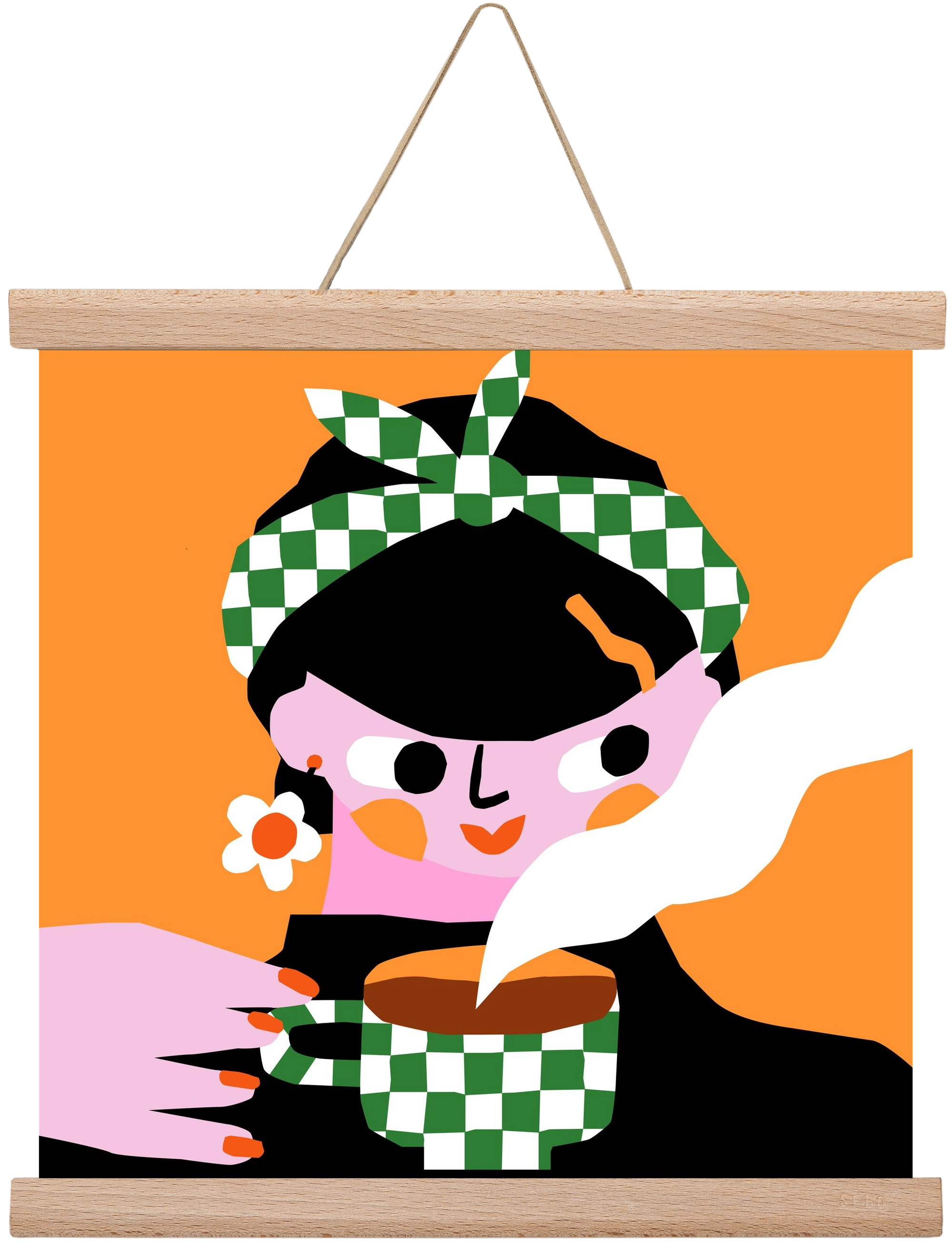 Moring Coffee, 30x30 cm (30x30 cm), Tölgy akasztó