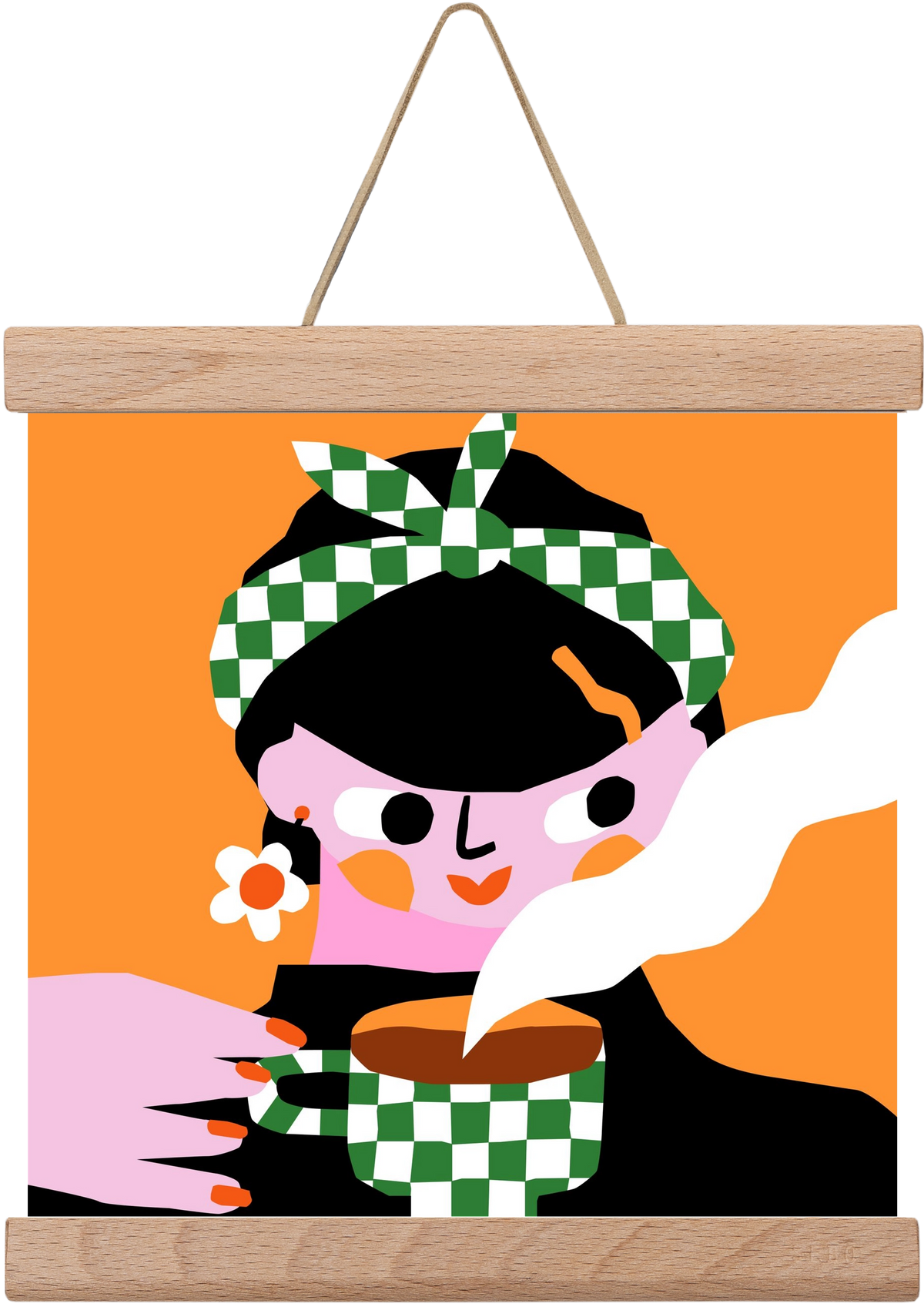 Moring Coffee, 20x20 cm (20x20 cm), Tölgy akasztó