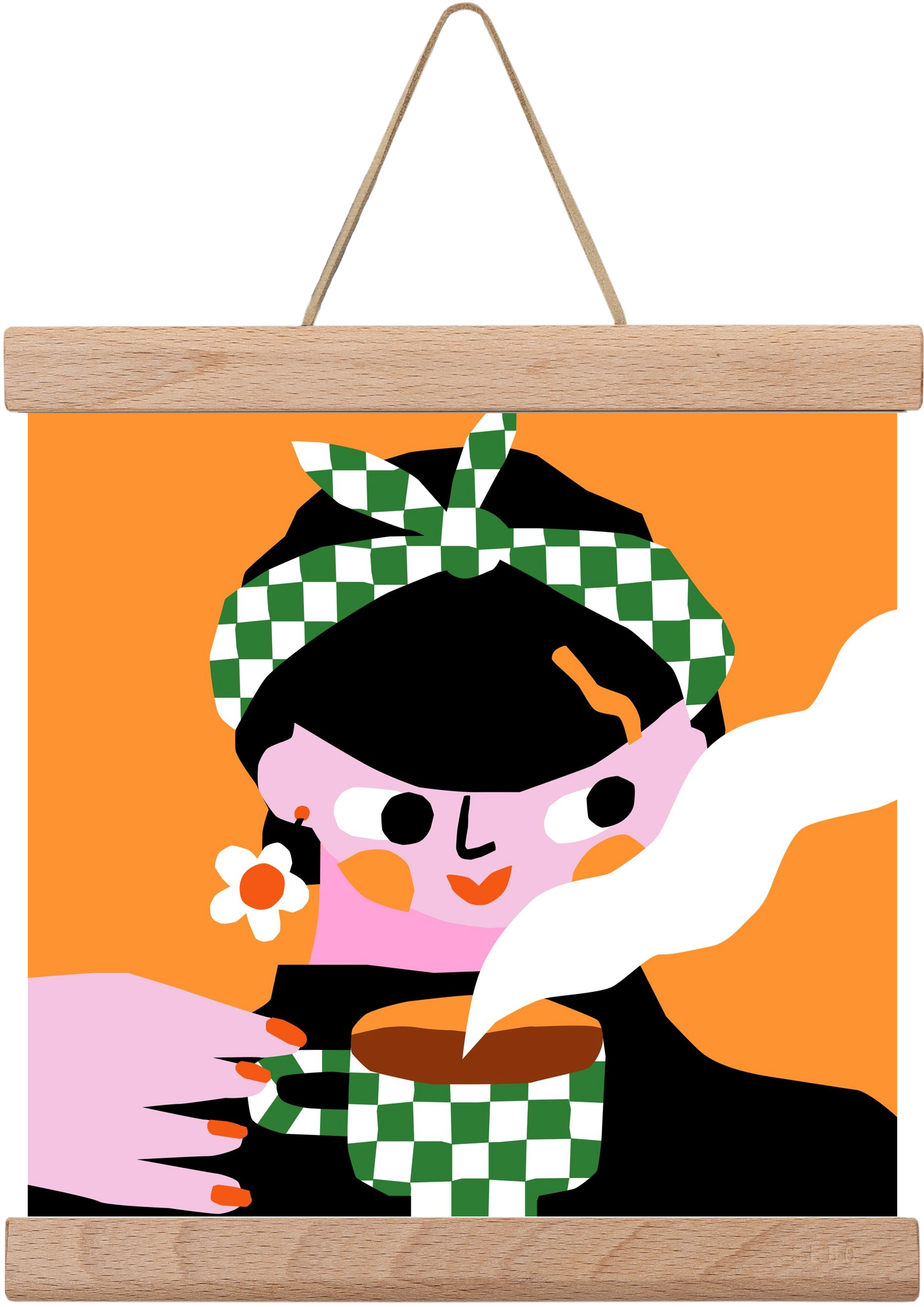 Moring Coffee, 20x20 cm (20x20 cm), Tölgy akasztó