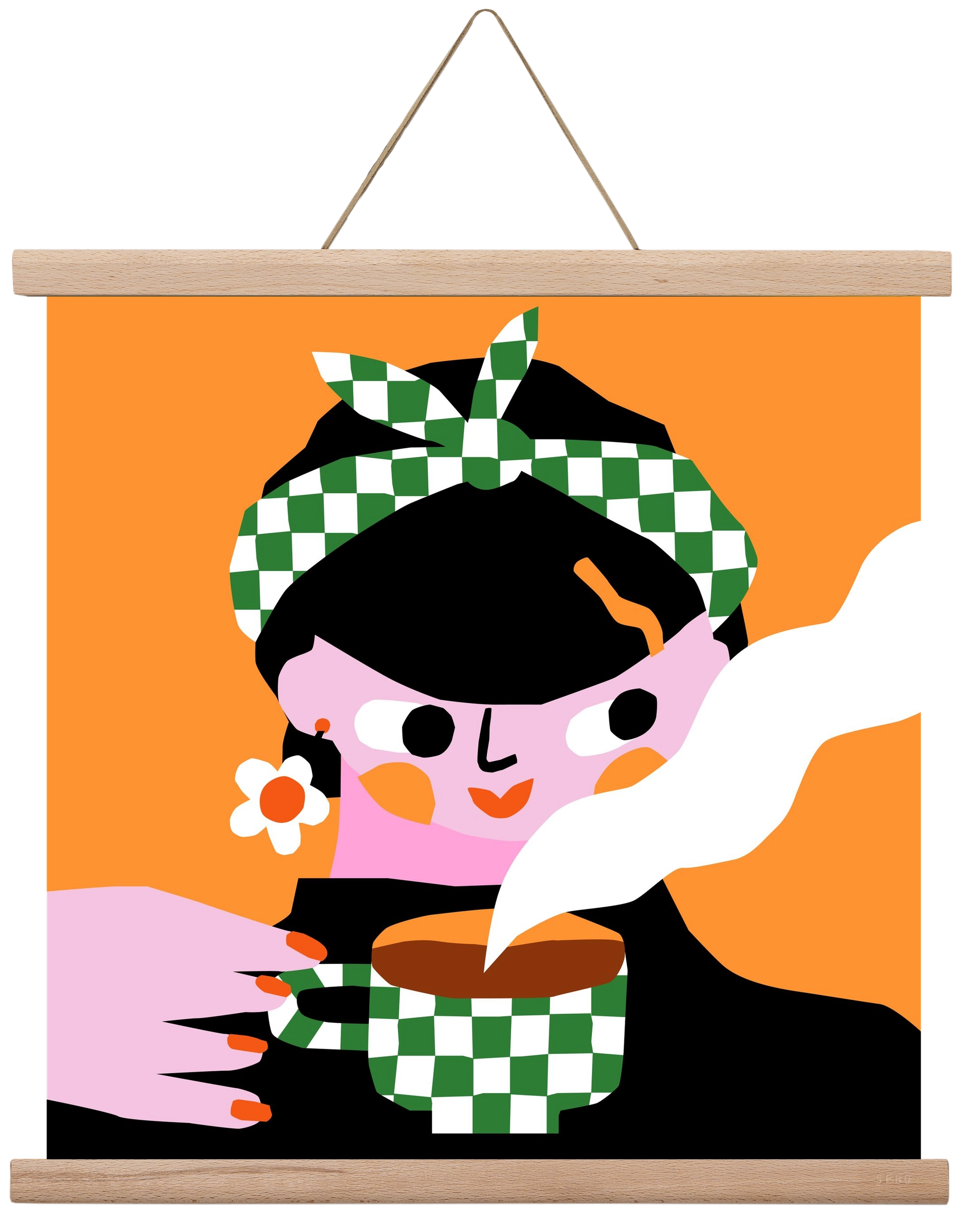 Moring Coffee, 40x40 cm (40x40 cm), Tölgy akasztó