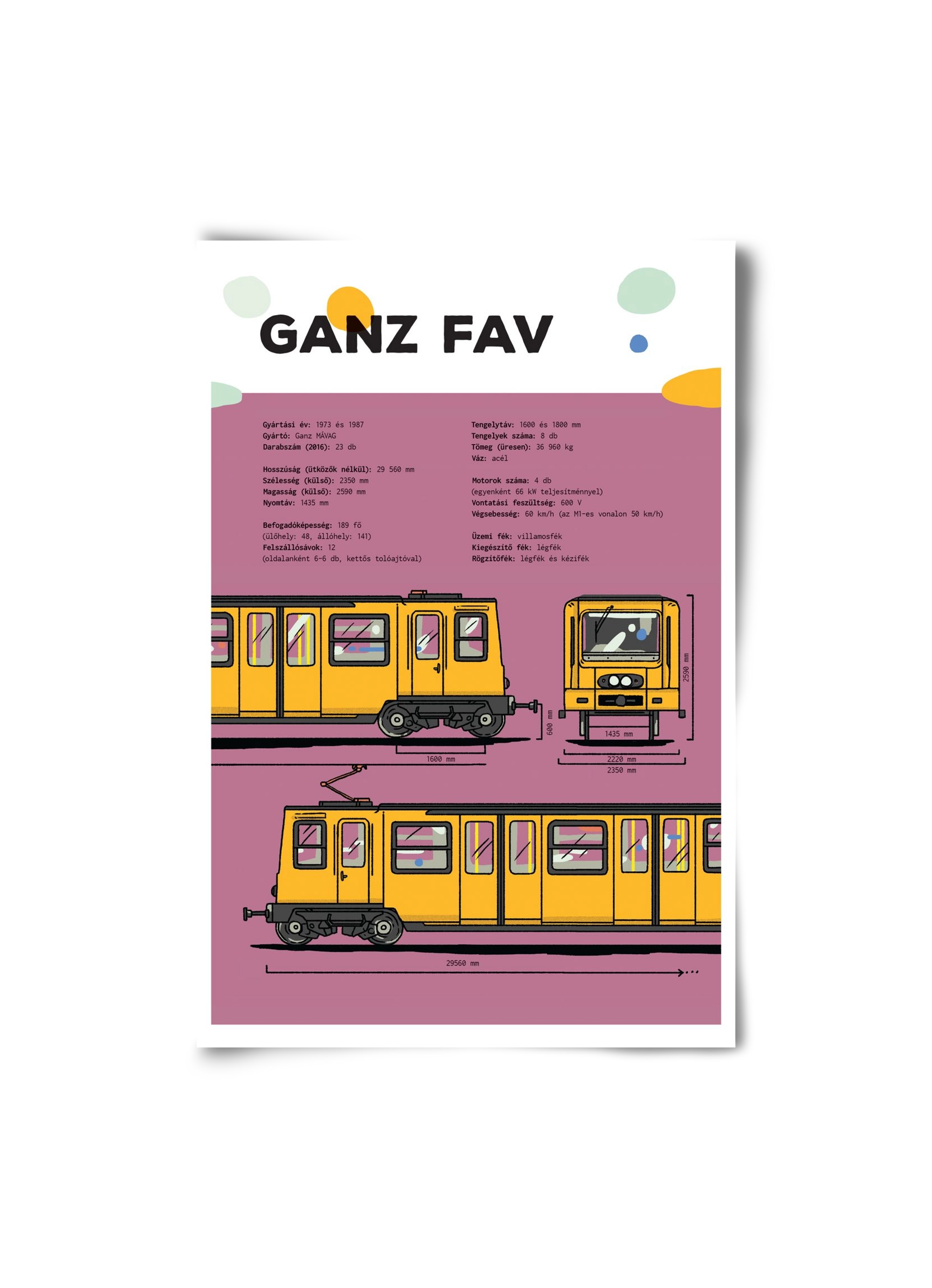 Kisföldalatti (Ganz FAV) jellegrajz, 20x30 cm, Keret nélkül