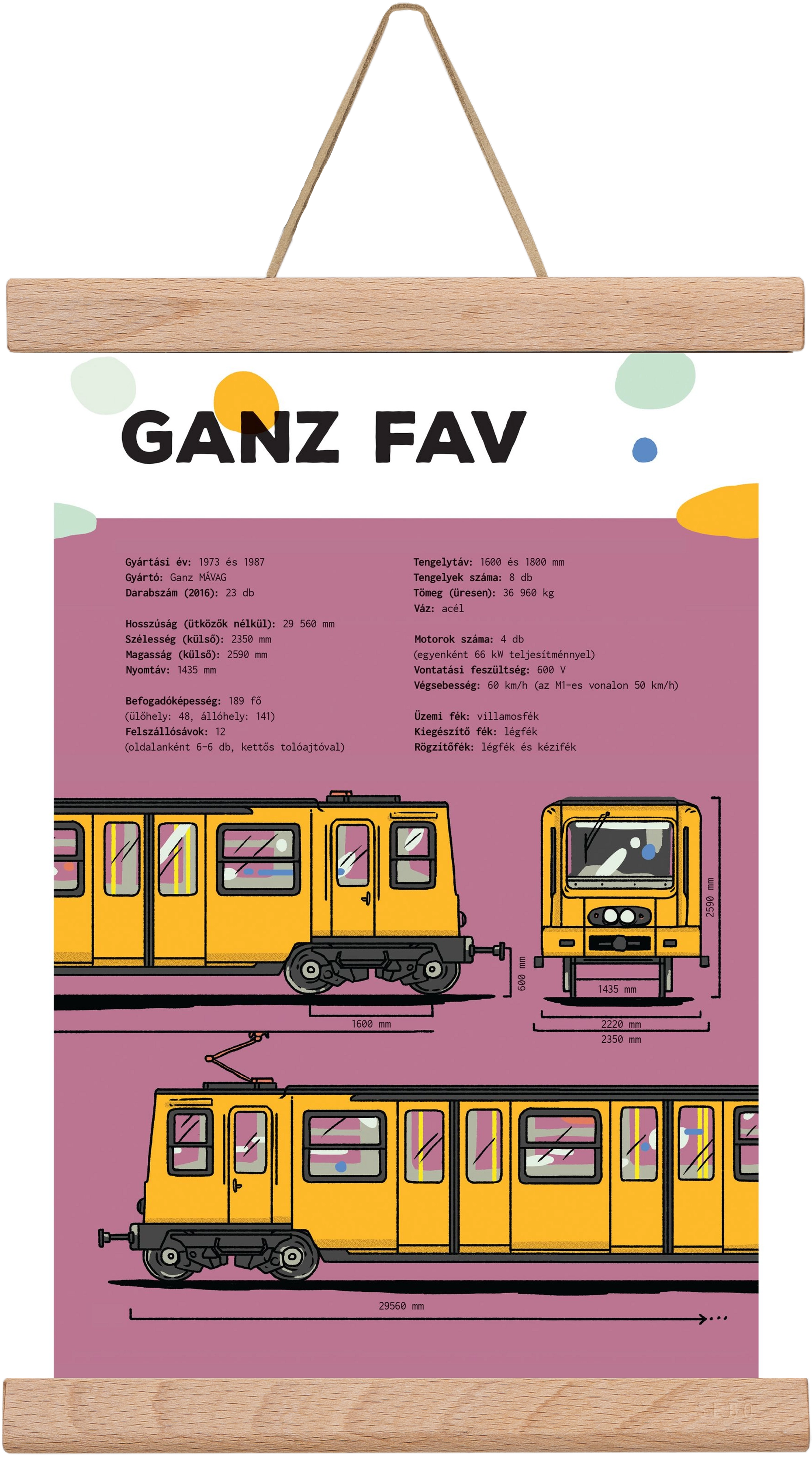 Kisföldalatti (Ganz FAV) jellegrajz, 20x30 cm (20x30 cm), Tölgy akasztó