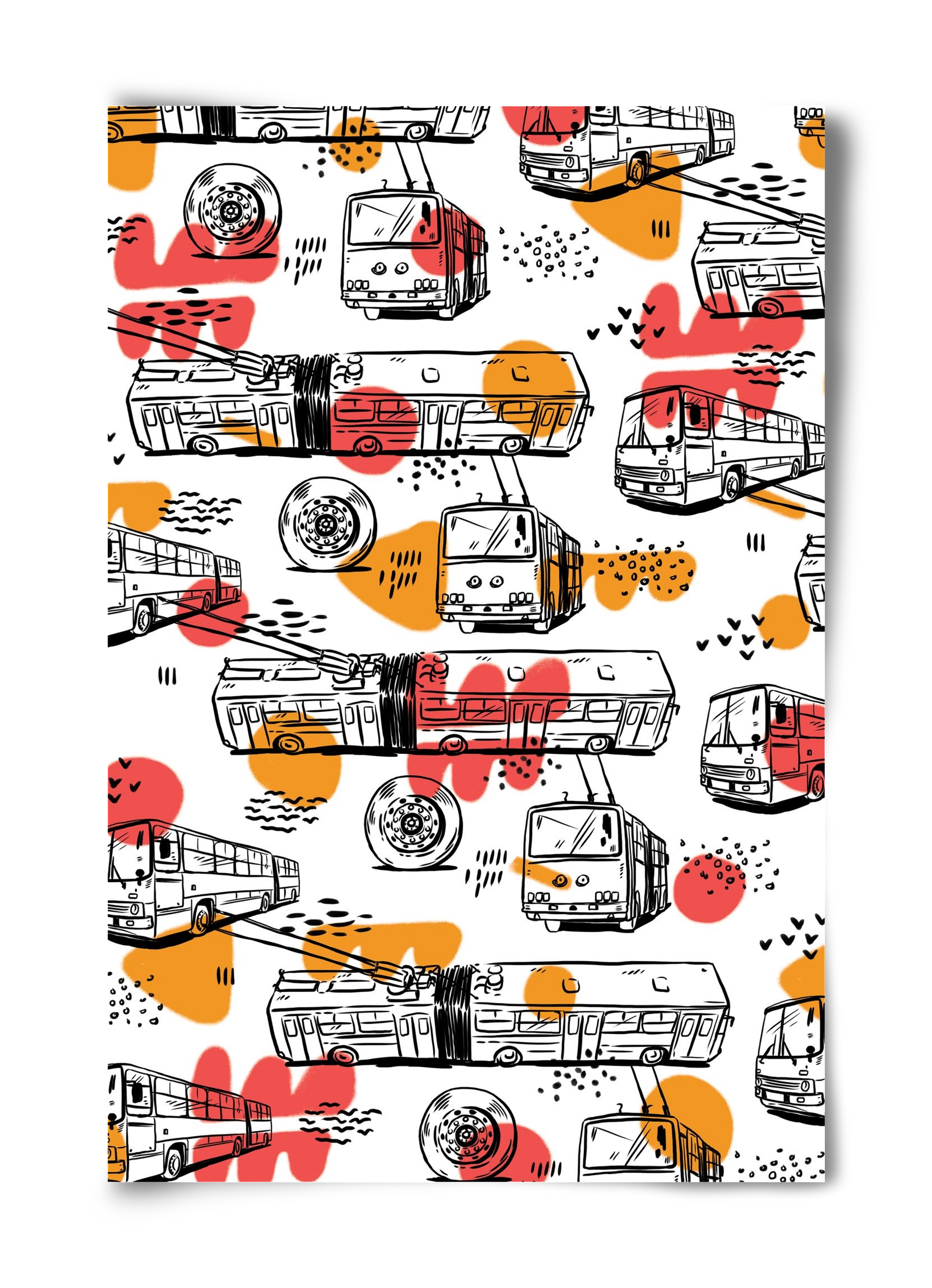 Troli pattern, 40x60 cm, Keret nélkül