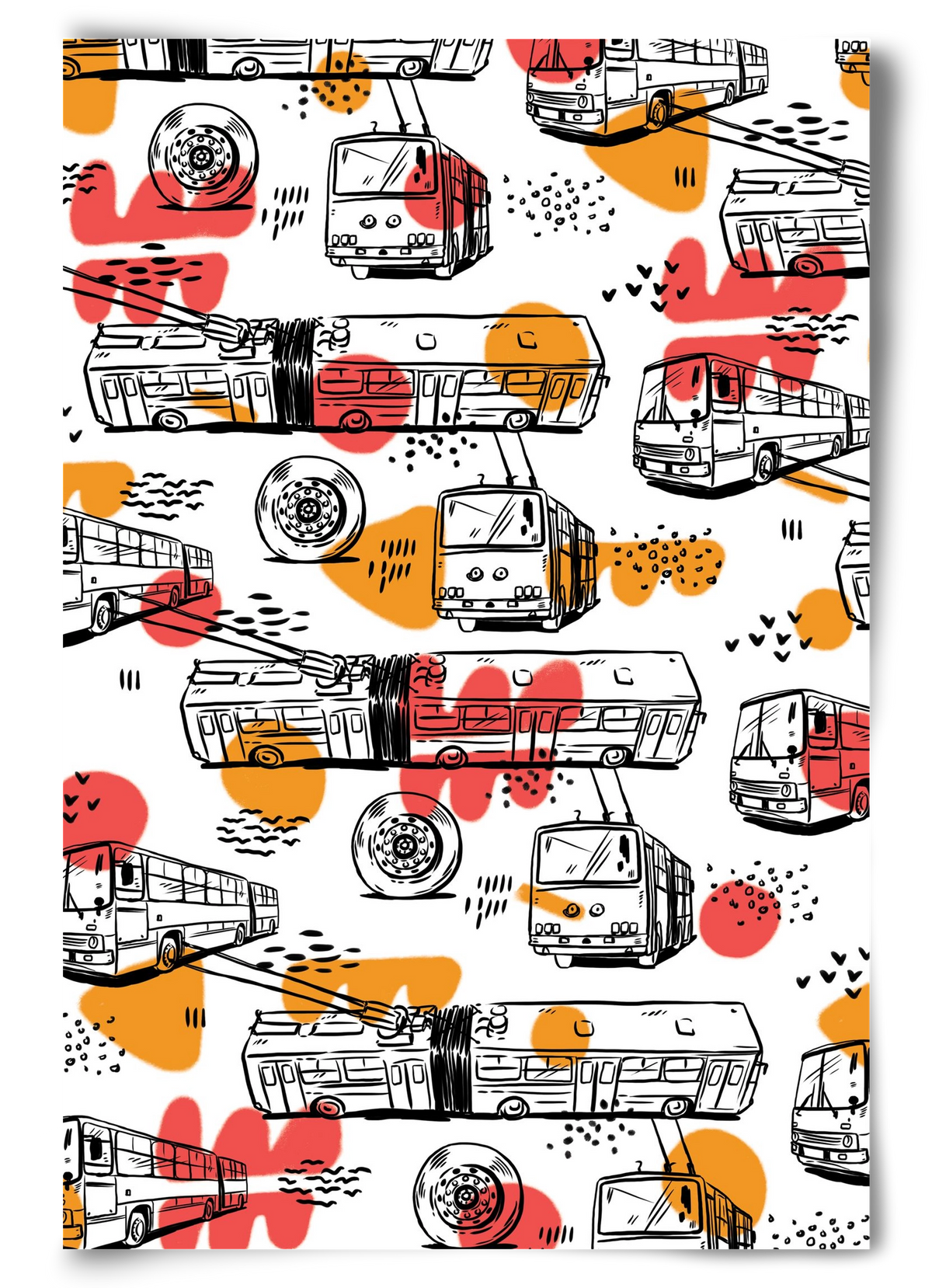 Troli pattern, 60x90 cm, Keret nélkül