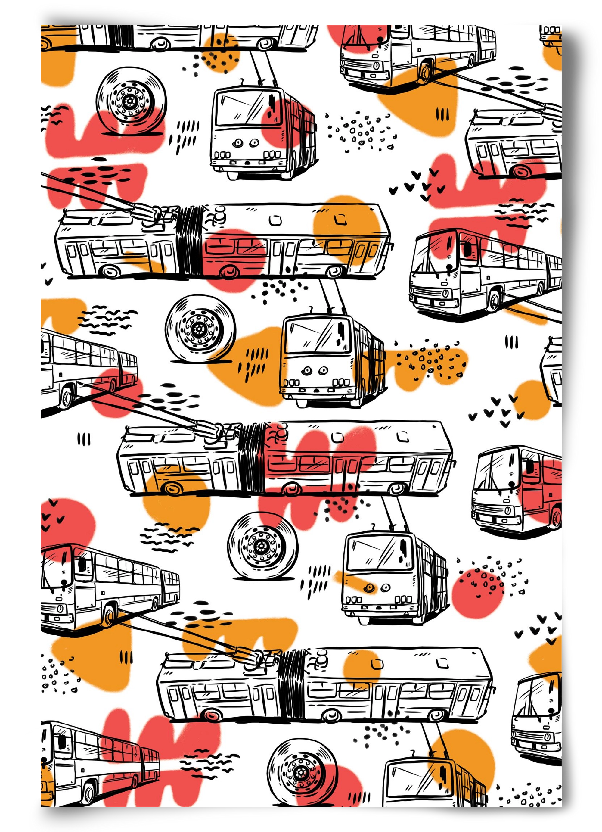 Troli pattern, 60x90 cm, Keret nélkül