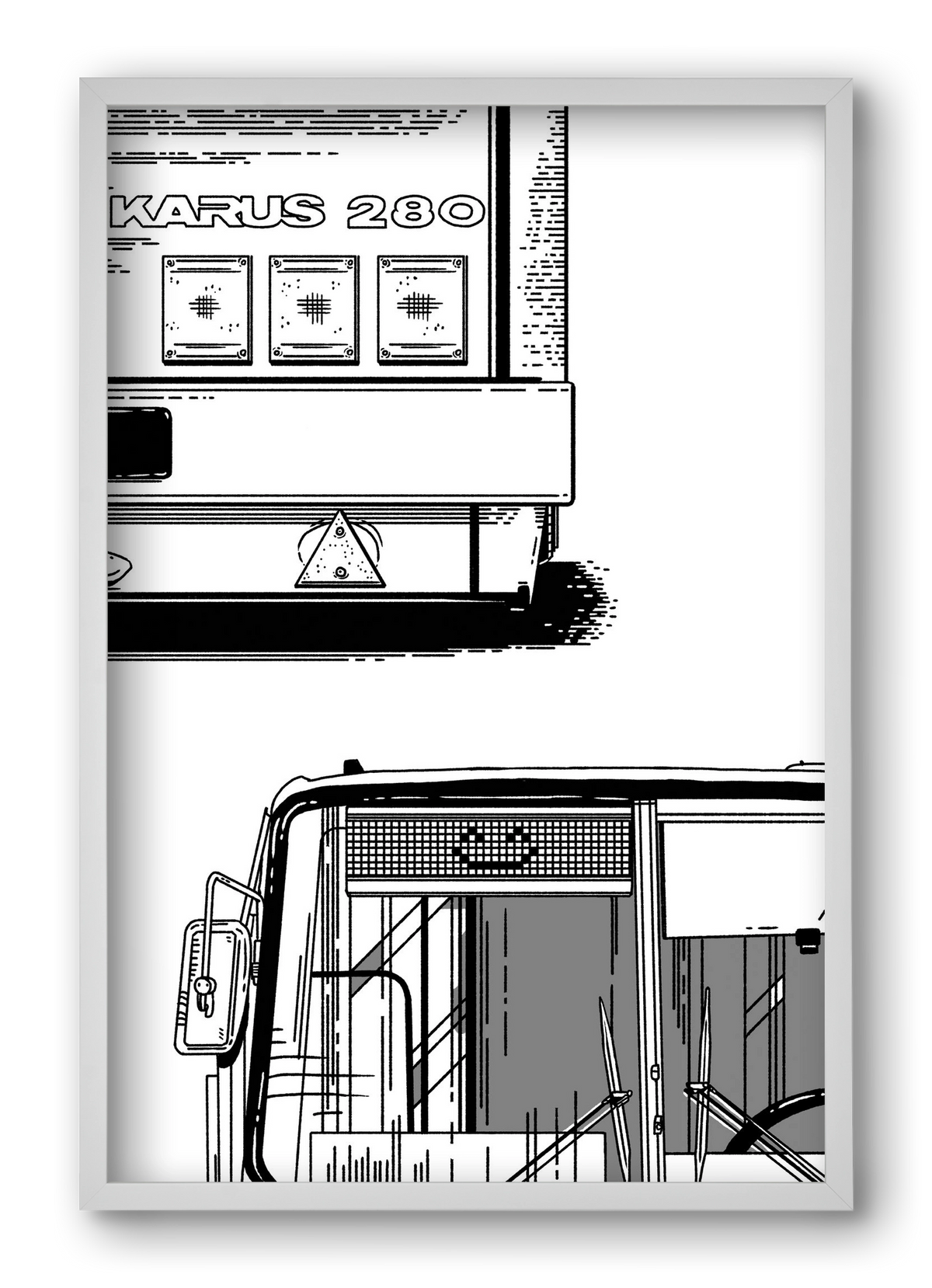 Ikarus 280 :), 40x60 cm (40x60 cm), Fehér keret