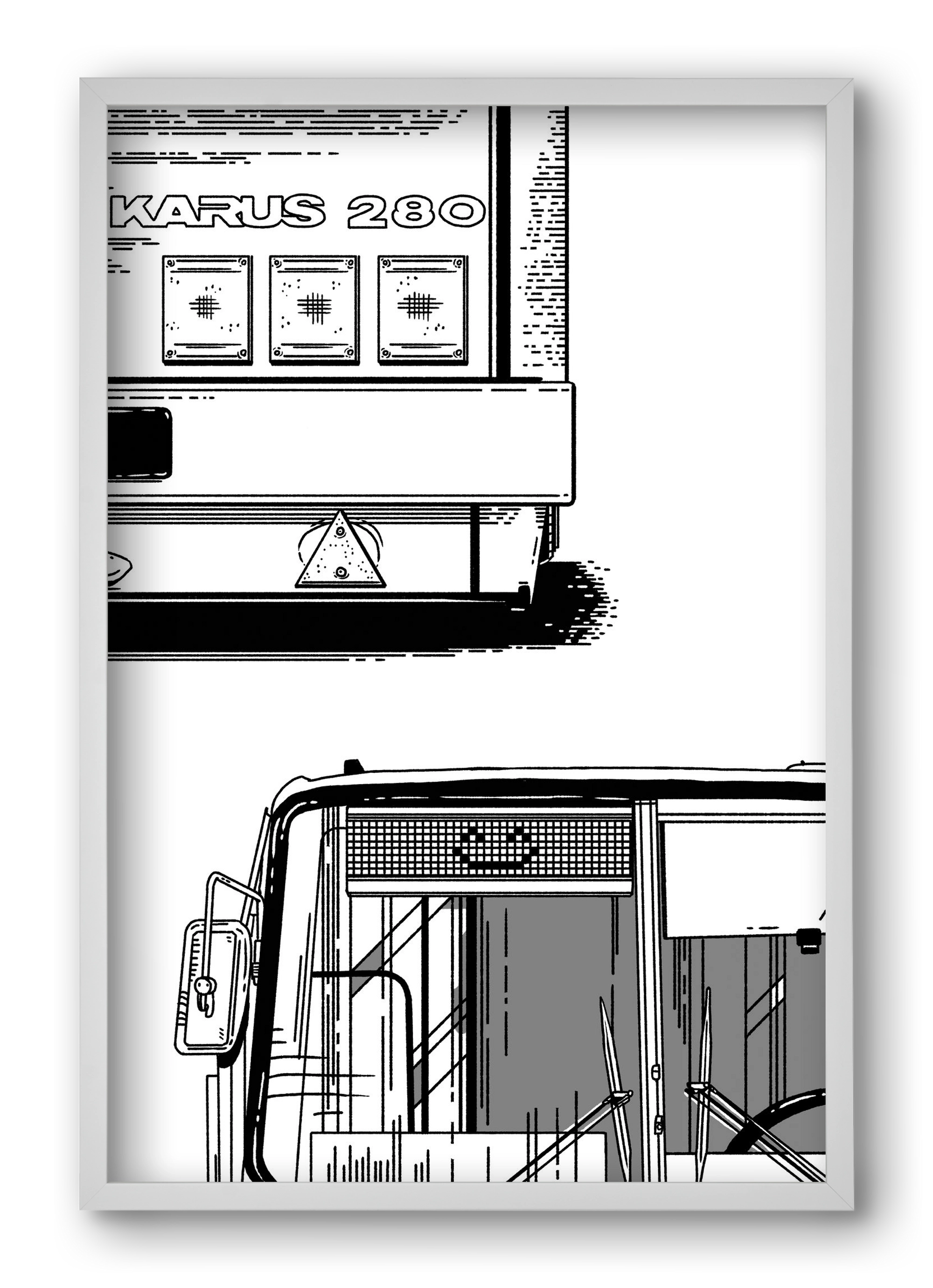 Ikarus 280 :), 40x60 cm (40x60 cm), Fehér keret