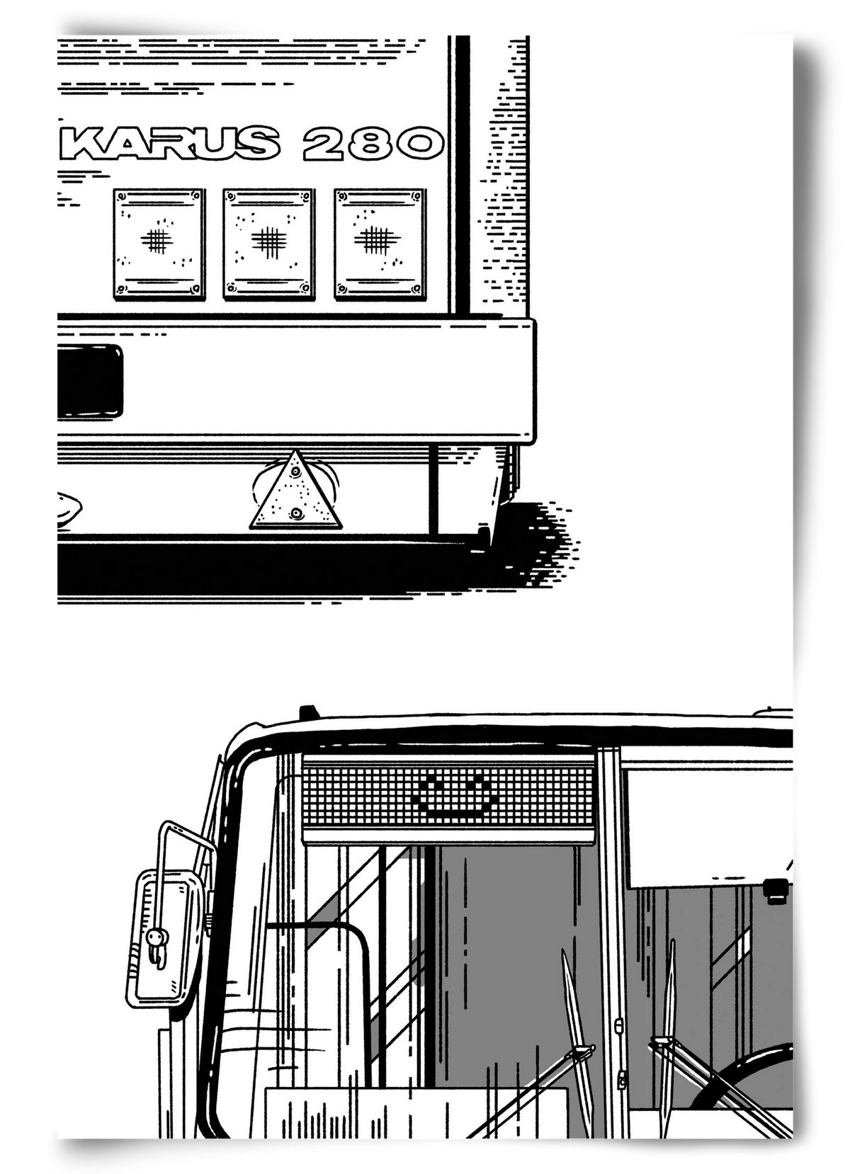 Ikarus 280 :), 60x90 cm, Keret nélkül