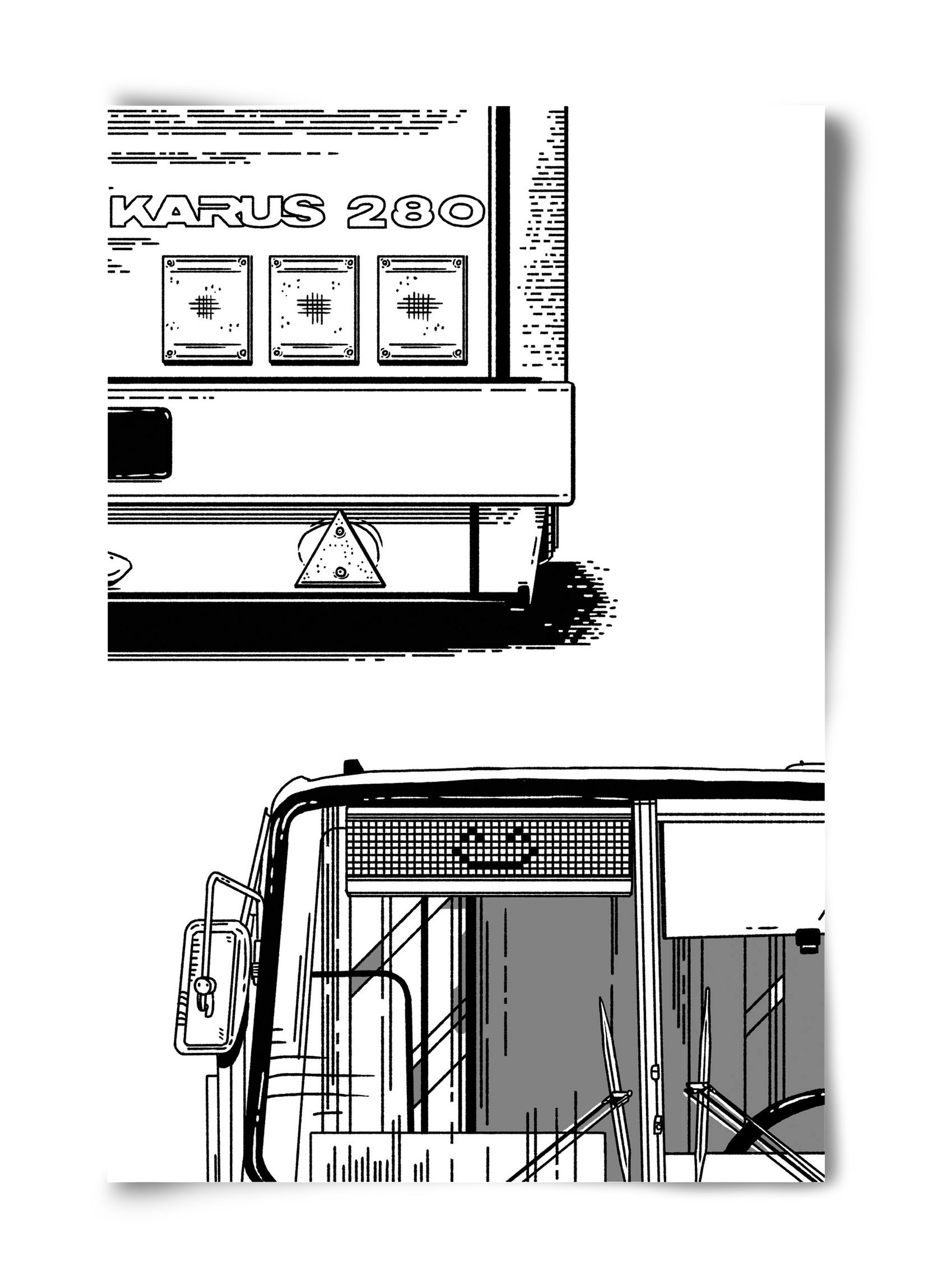 Ikarus 280 :), 40x60 cm, Keret nélkül