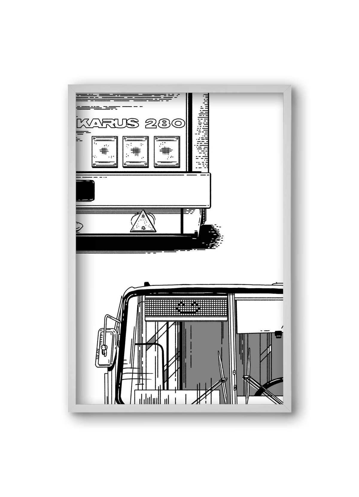 Ikarus 280 :), 20x30 cm (20x30 cm), Fehér keret