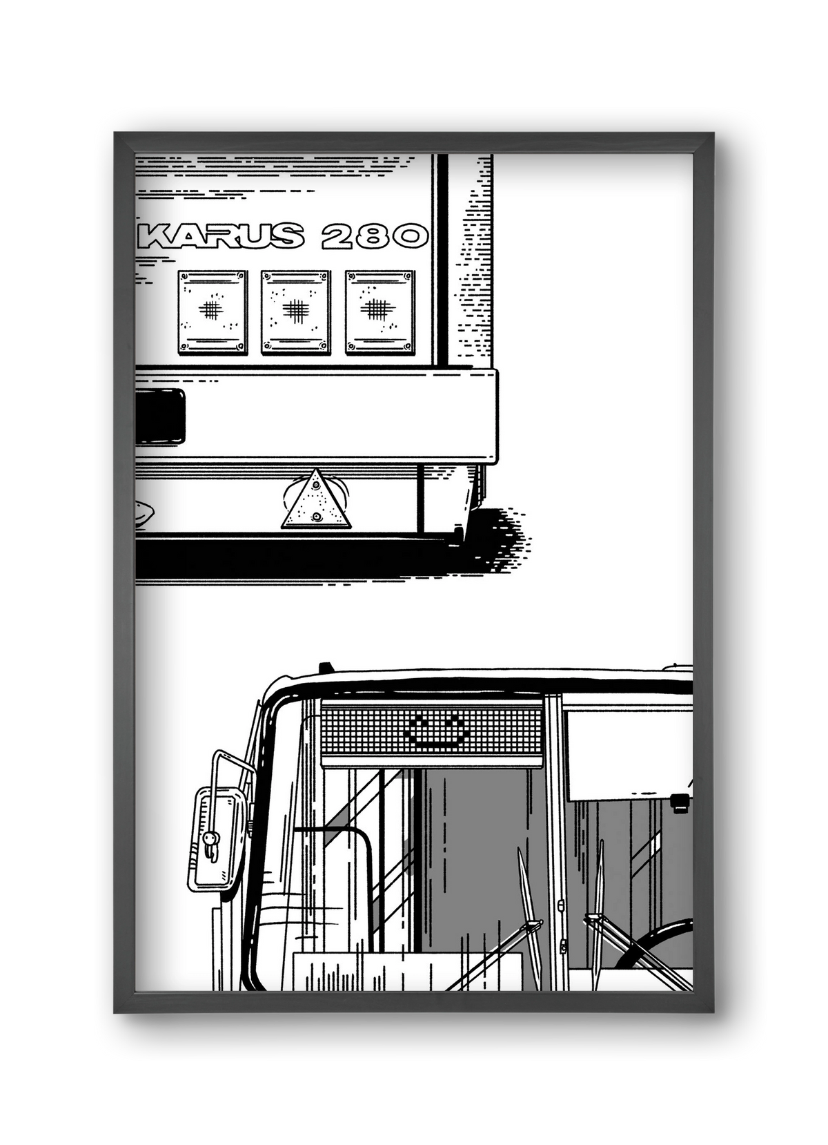 Ikarus 280 :), 30x45 cm (30x45 cm), Fekete keret