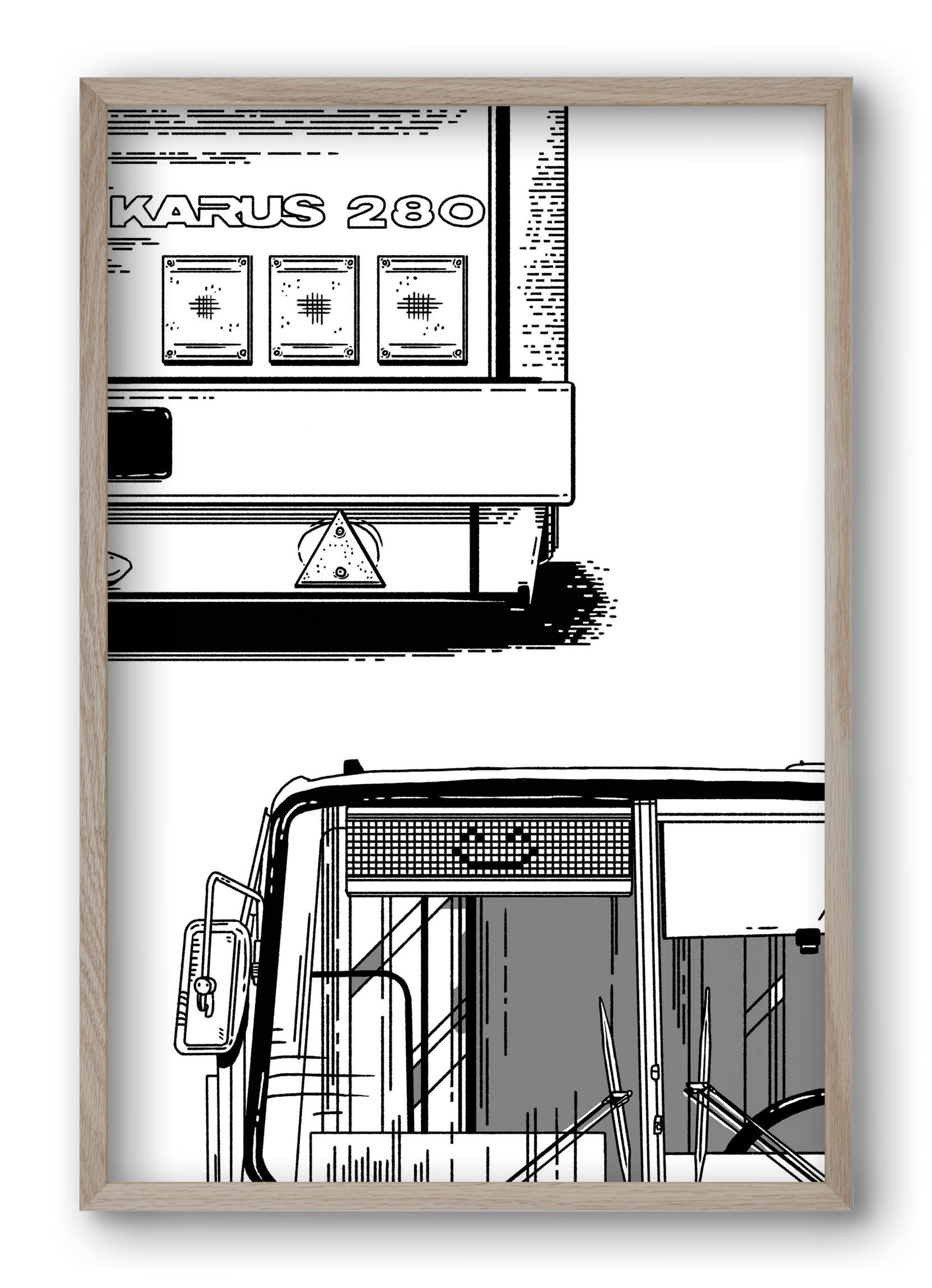 Ikarus 280 :), 40x60 cm (40x60 cm), Tölgy keret