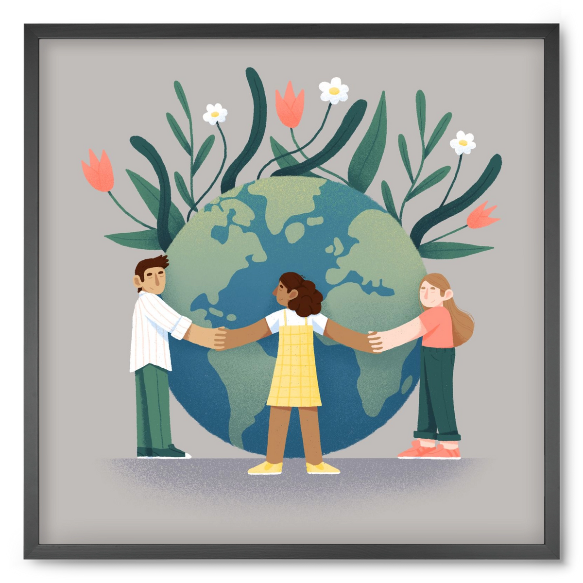 Every day is earth day, 50x50 cm (50x50 cm), Fekete keret