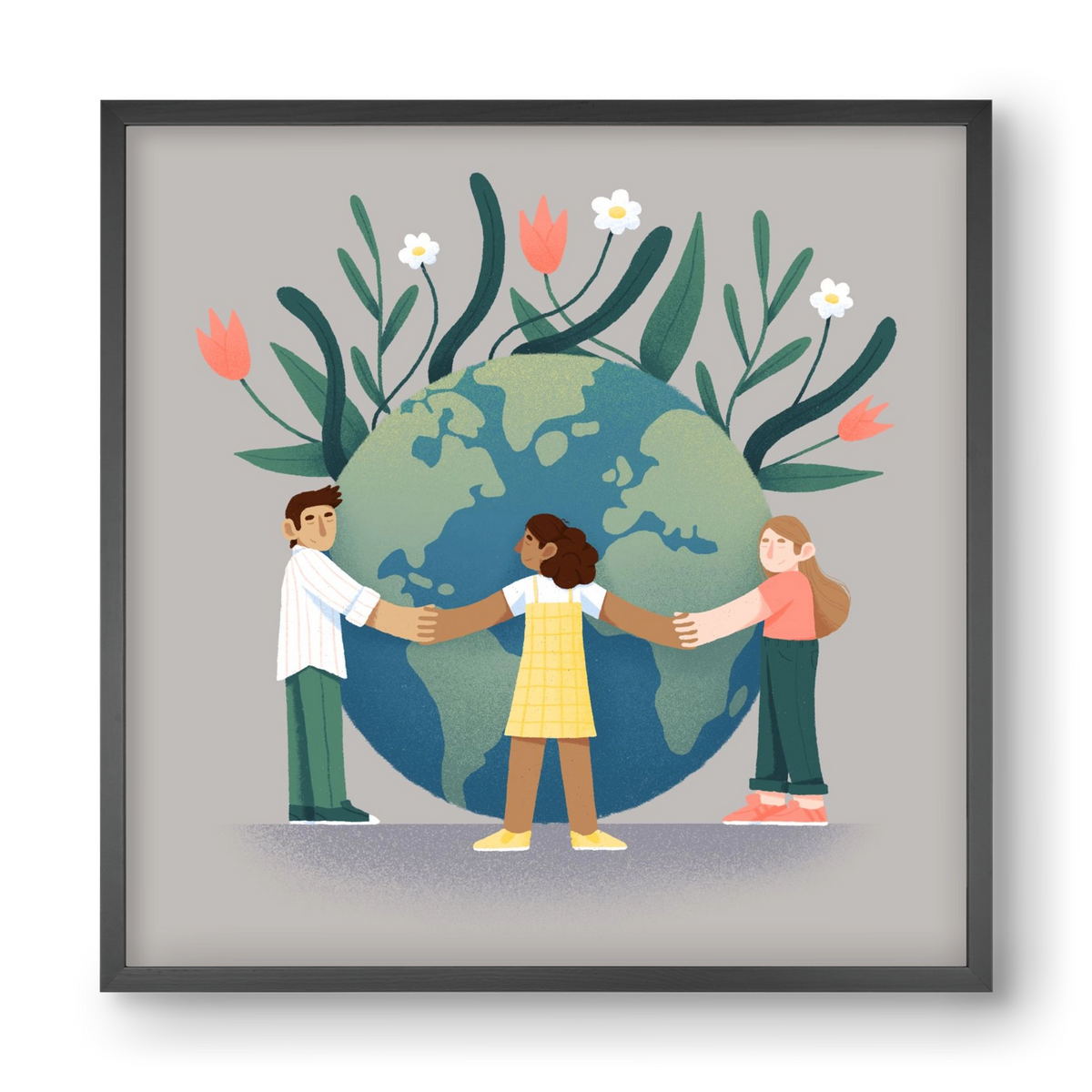 Every day is earth day, 40x40 cm (40x40 cm), Fekete keret