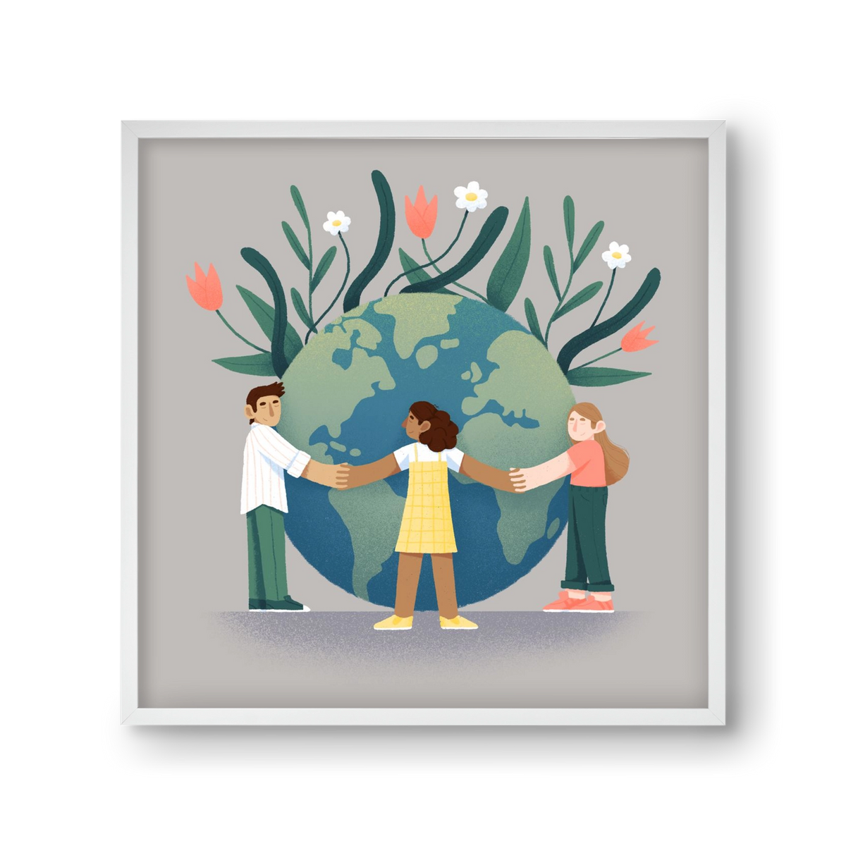 Every day is earth day, 30x30 cm (30x30 cm), Fehér keret