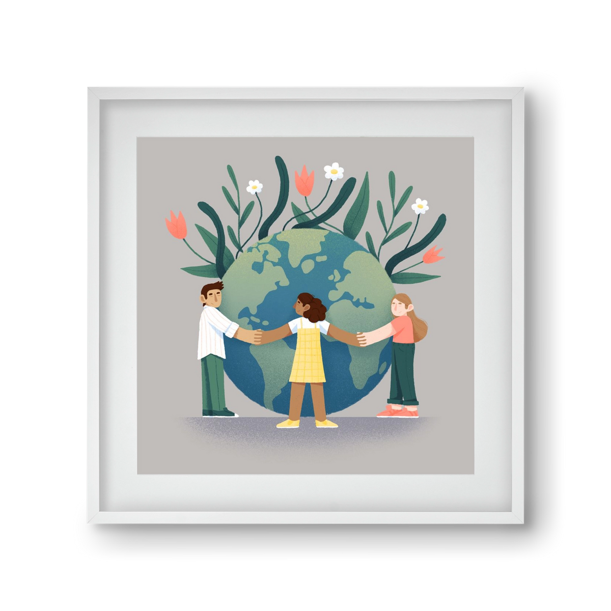 Every day is earth day, 30x30 cm (20x20 cm), Fehér keret, paszpartuval