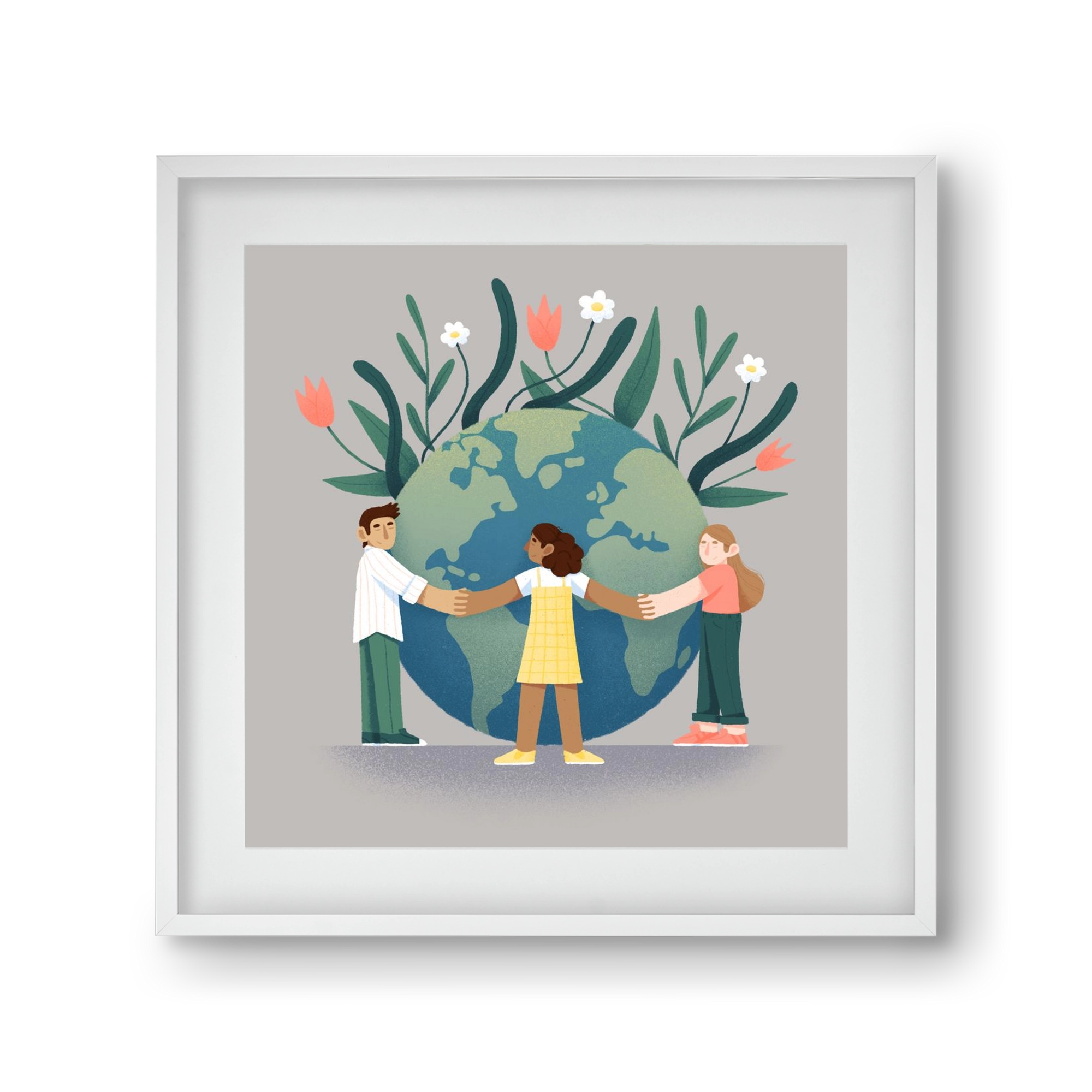 Every day is earth day, 30x30 cm (20x20 cm), Fehér keret, paszpartuval