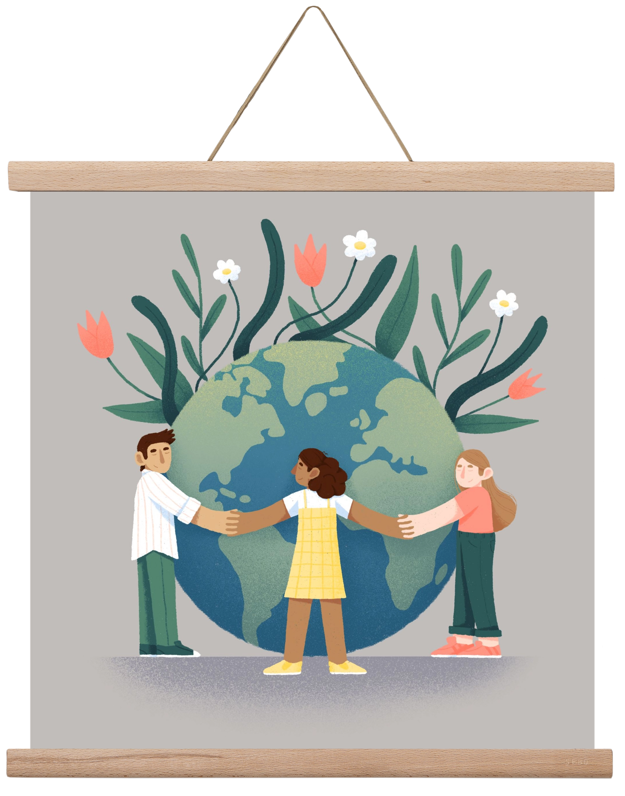 Every day is earth day, 40x40 cm (40x40 cm), Tölgy akasztó