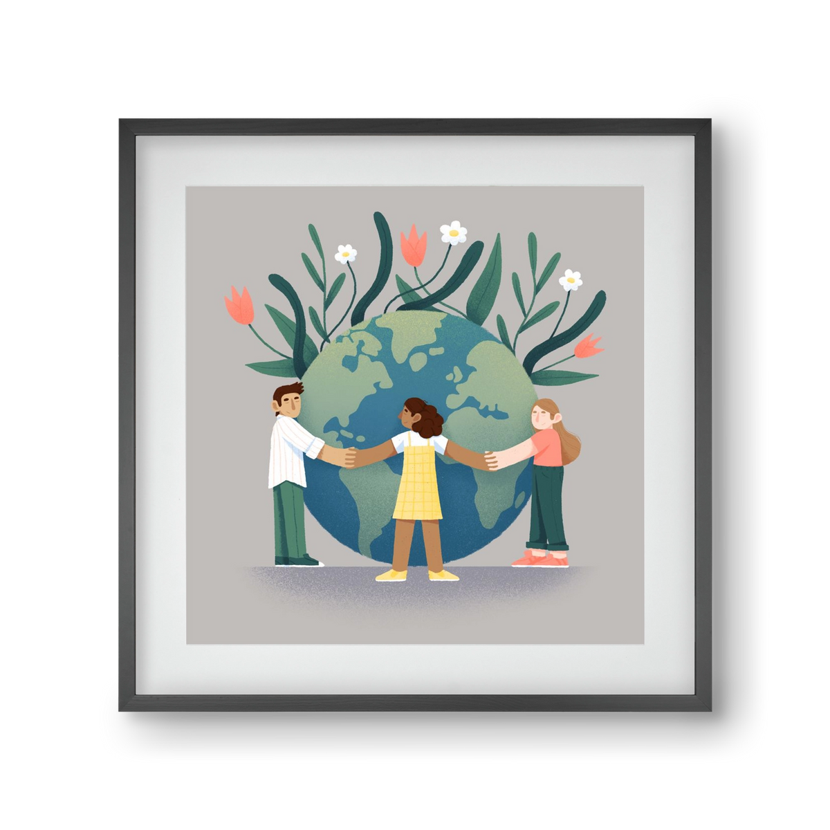 Every day is earth day, 30x30 cm (20x20 cm), Fekete keret, paszpartuval