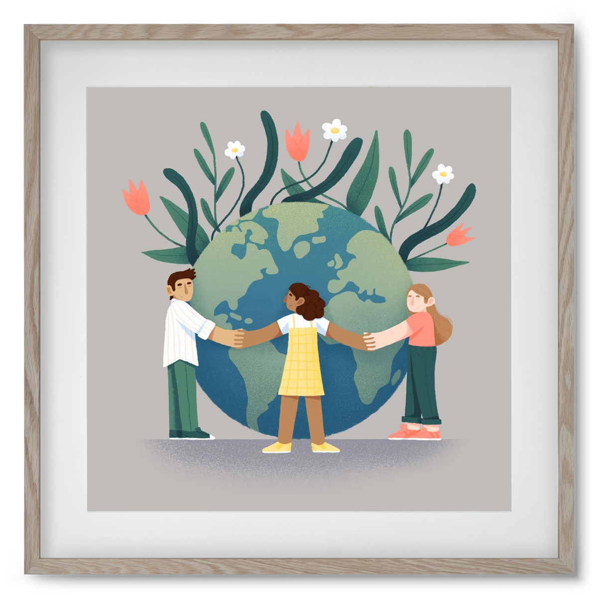 Every day is earth day, 50x50 cm (40x40 cm), Tölgy keret, paszpartuval