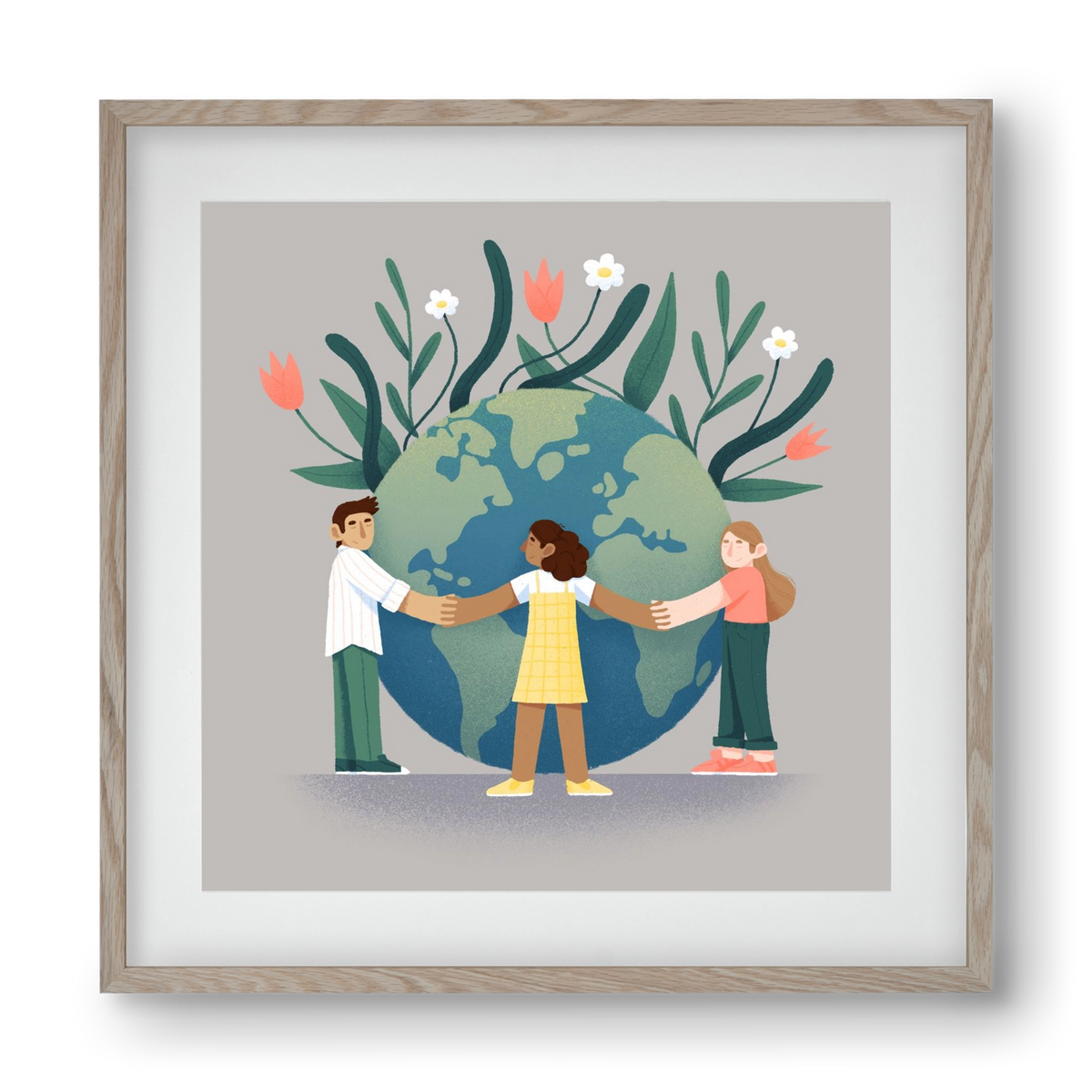 Every day is earth day, 40x40 cm (30x30 cm), Tölgy keret, paszpartuval