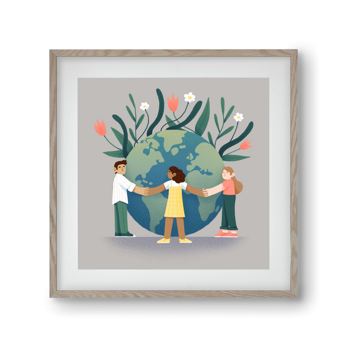 Every day is earth day, 30x30 cm (20x20 cm), Tölgy keret, paszpartuval