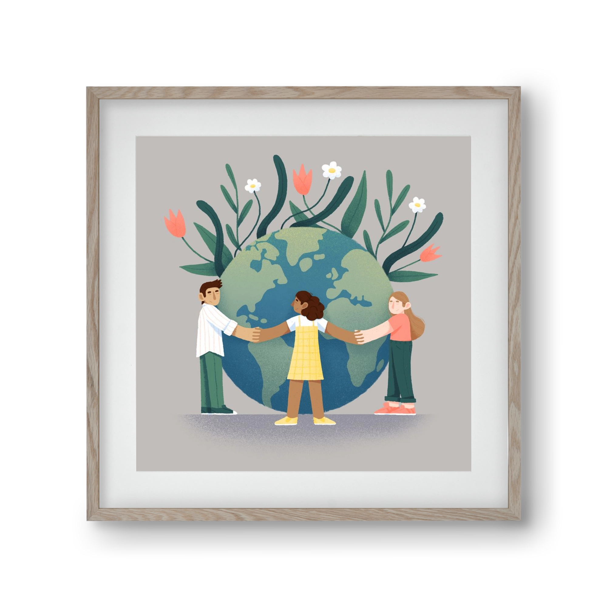 Every day is earth day, 30x30 cm (20x20 cm), Tölgy keret, paszpartuval