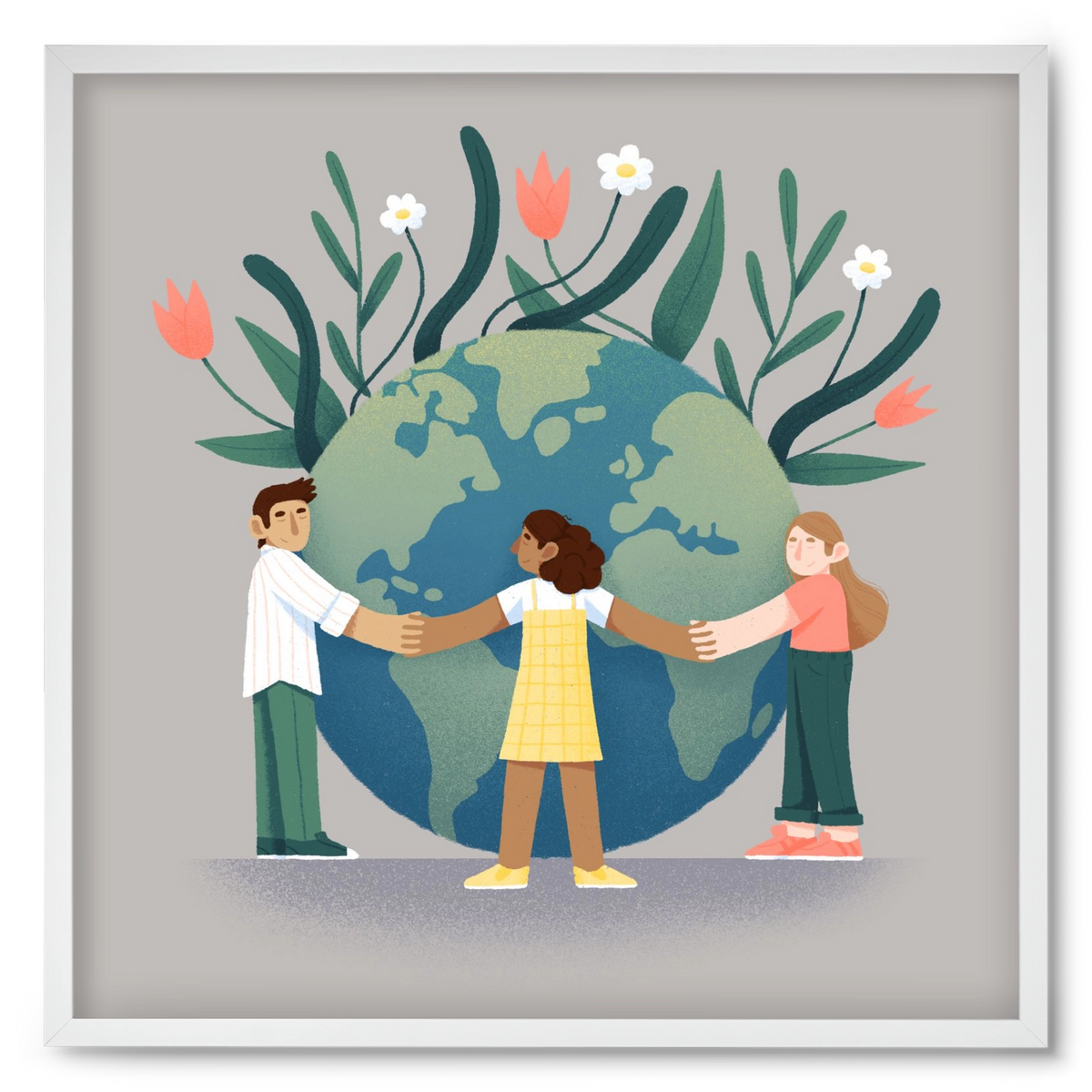 Every day is earth day, 50x50 cm (50x50 cm), Fehér keret