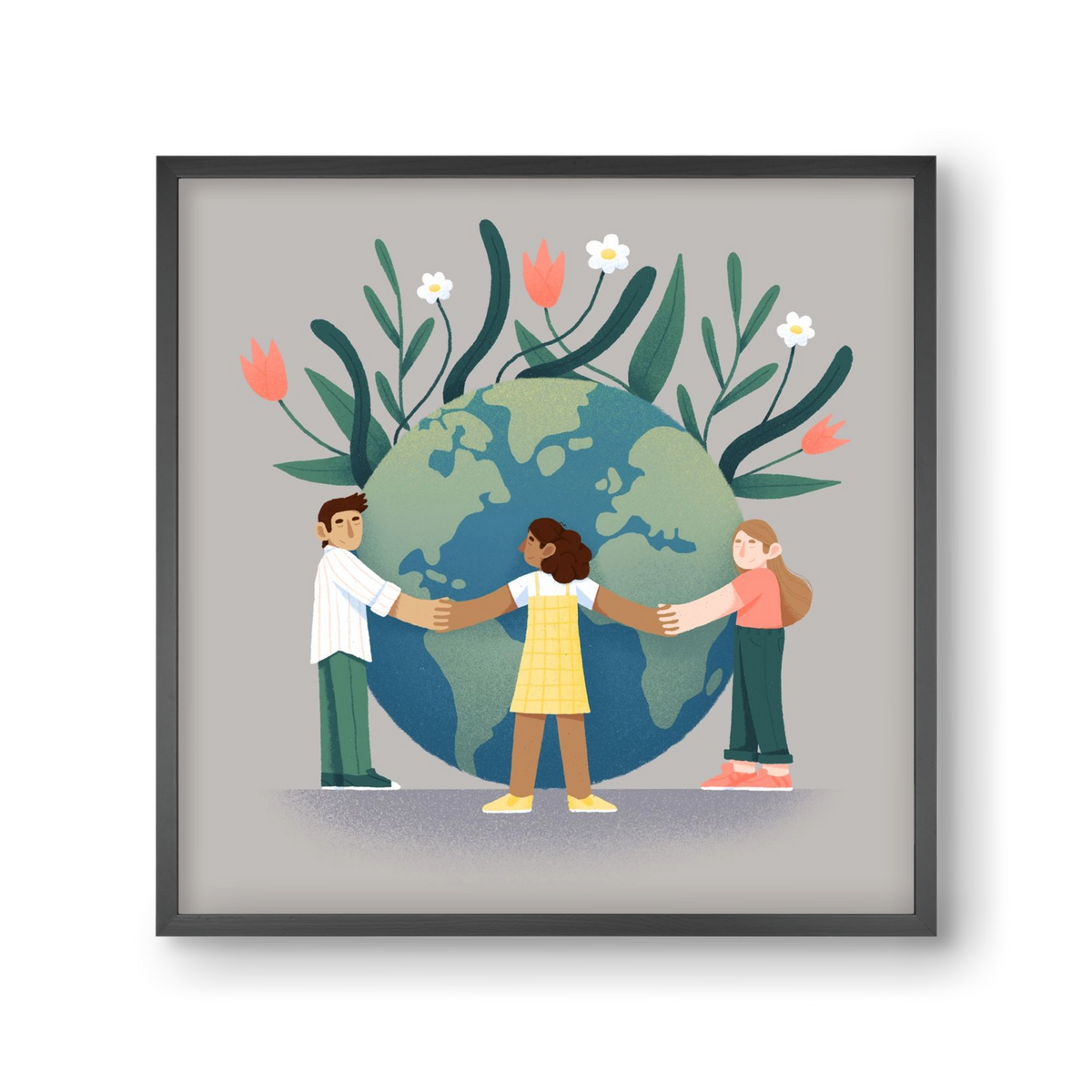 Every day is earth day, 30x30 cm (30x30 cm), Fekete keret