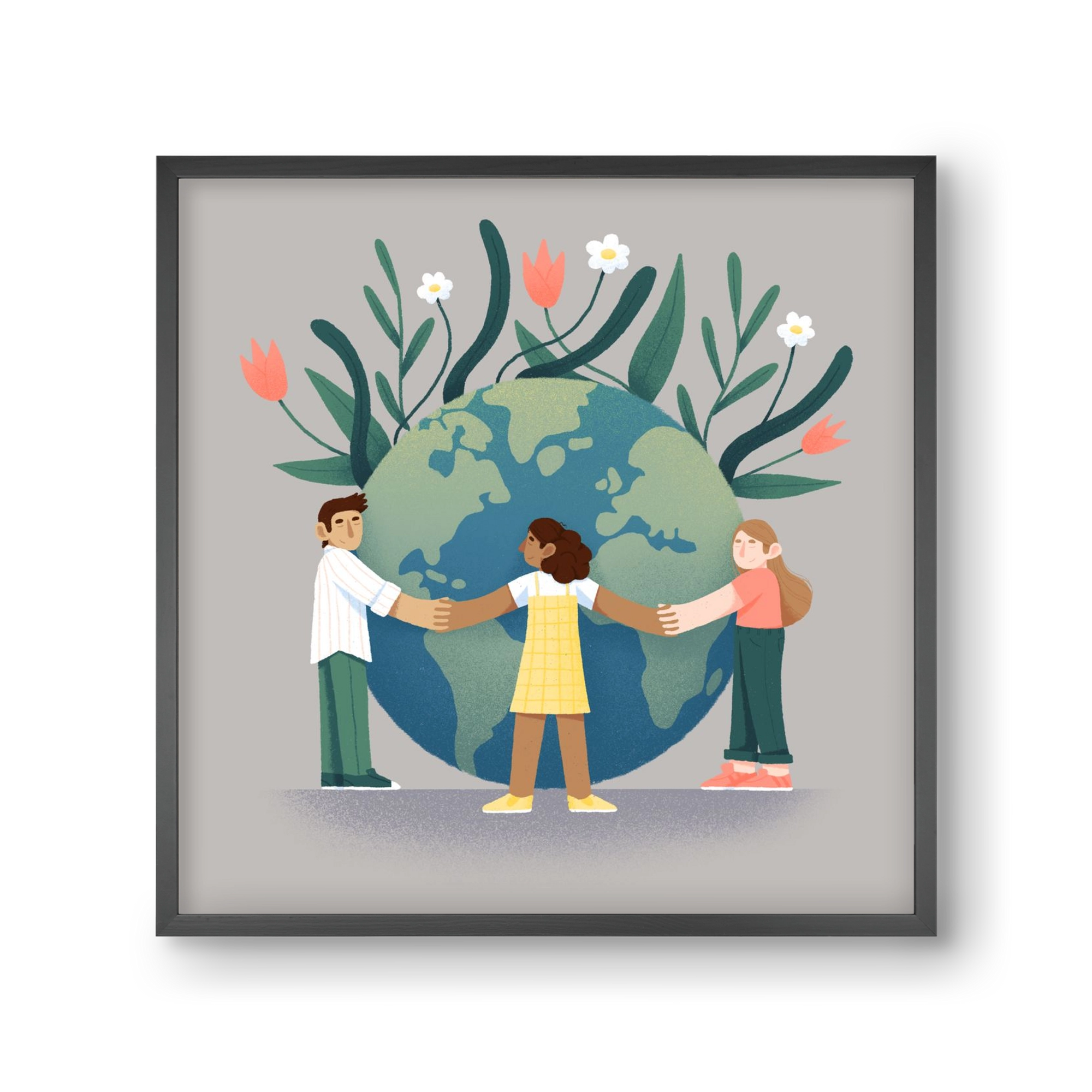 Every day is earth day, 30x30 cm (30x30 cm), Fekete keret