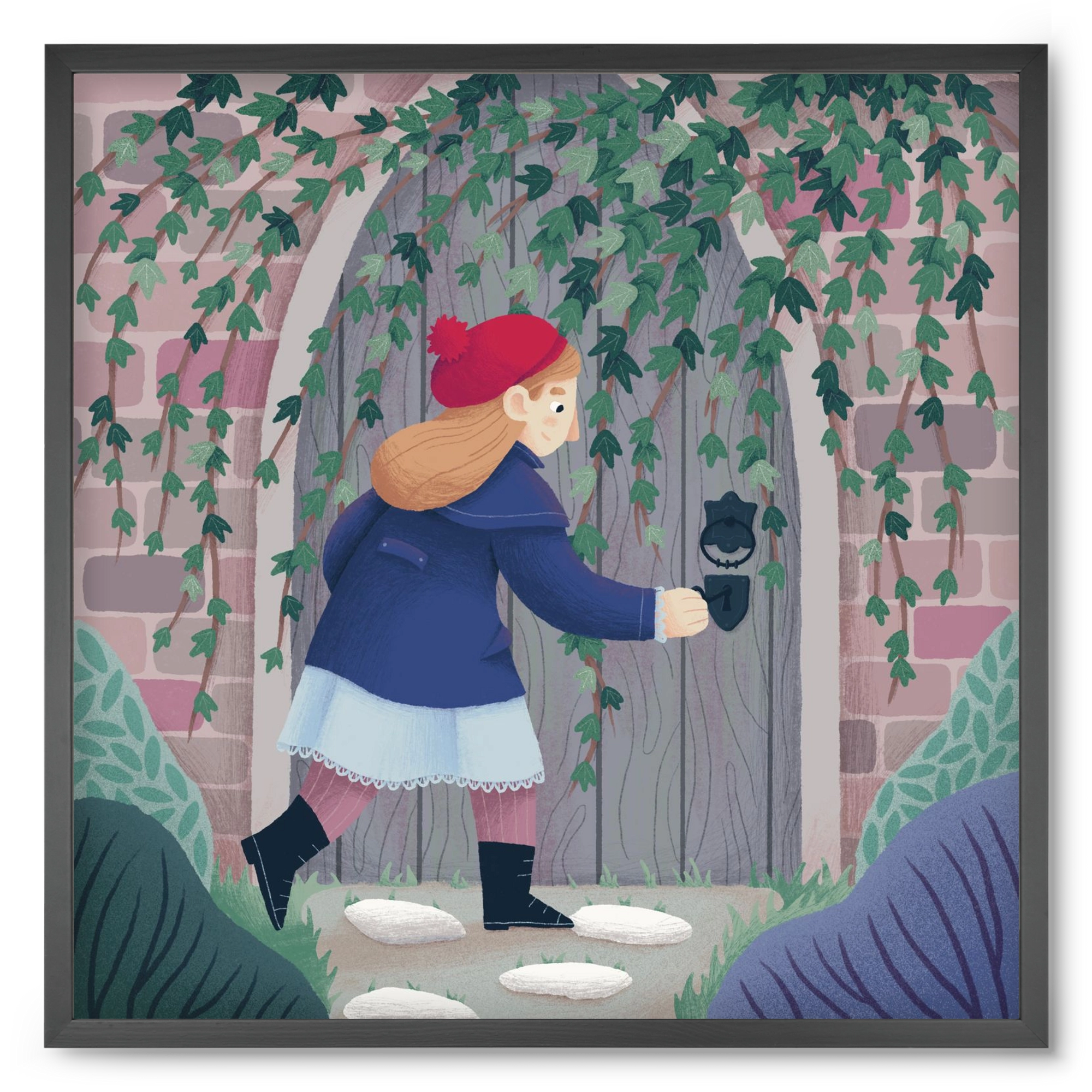 Titkos kert, 50x50 cm (50x50 cm), Fekete keret