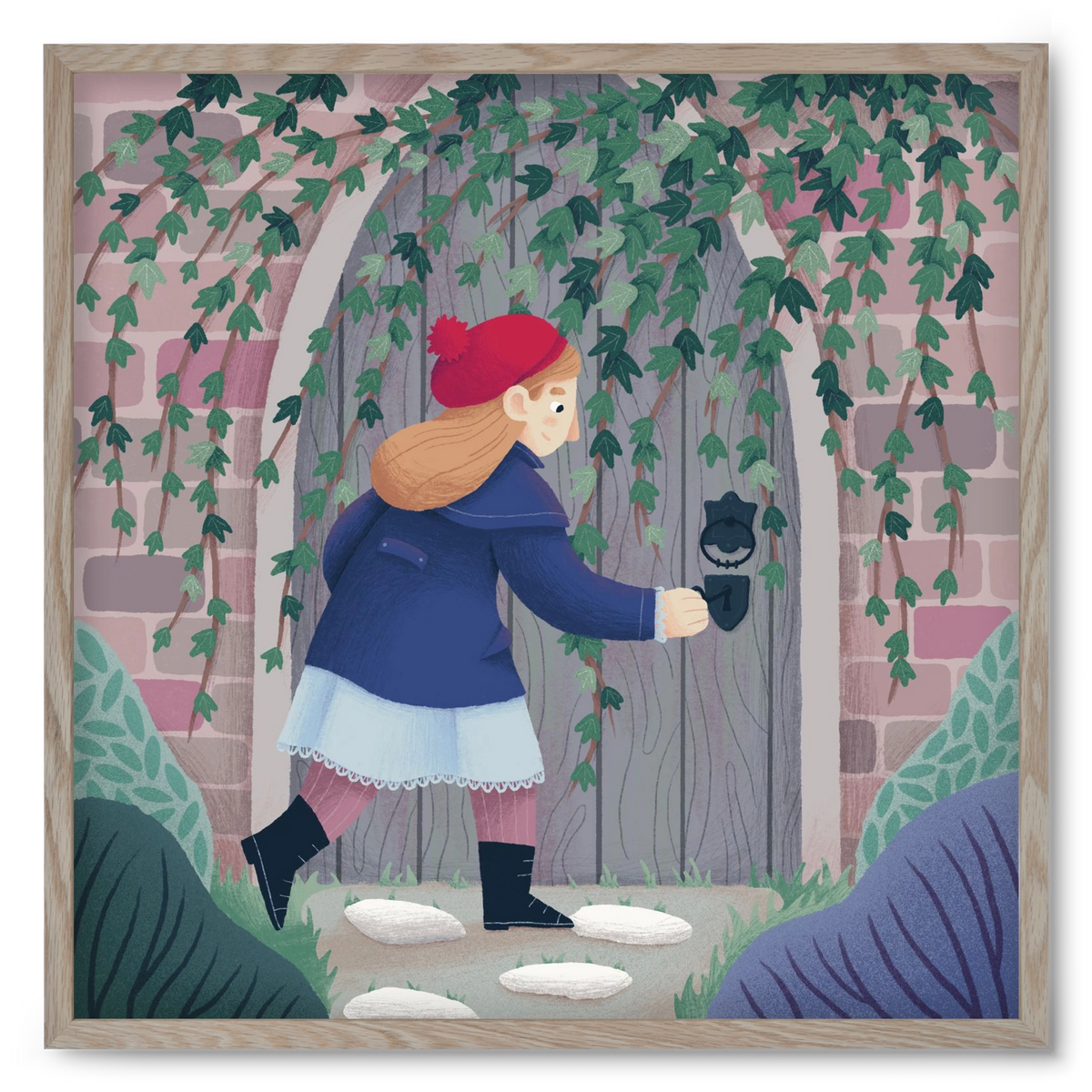 Titkos kert, 50x50 cm (50x50 cm), Tölgy keret