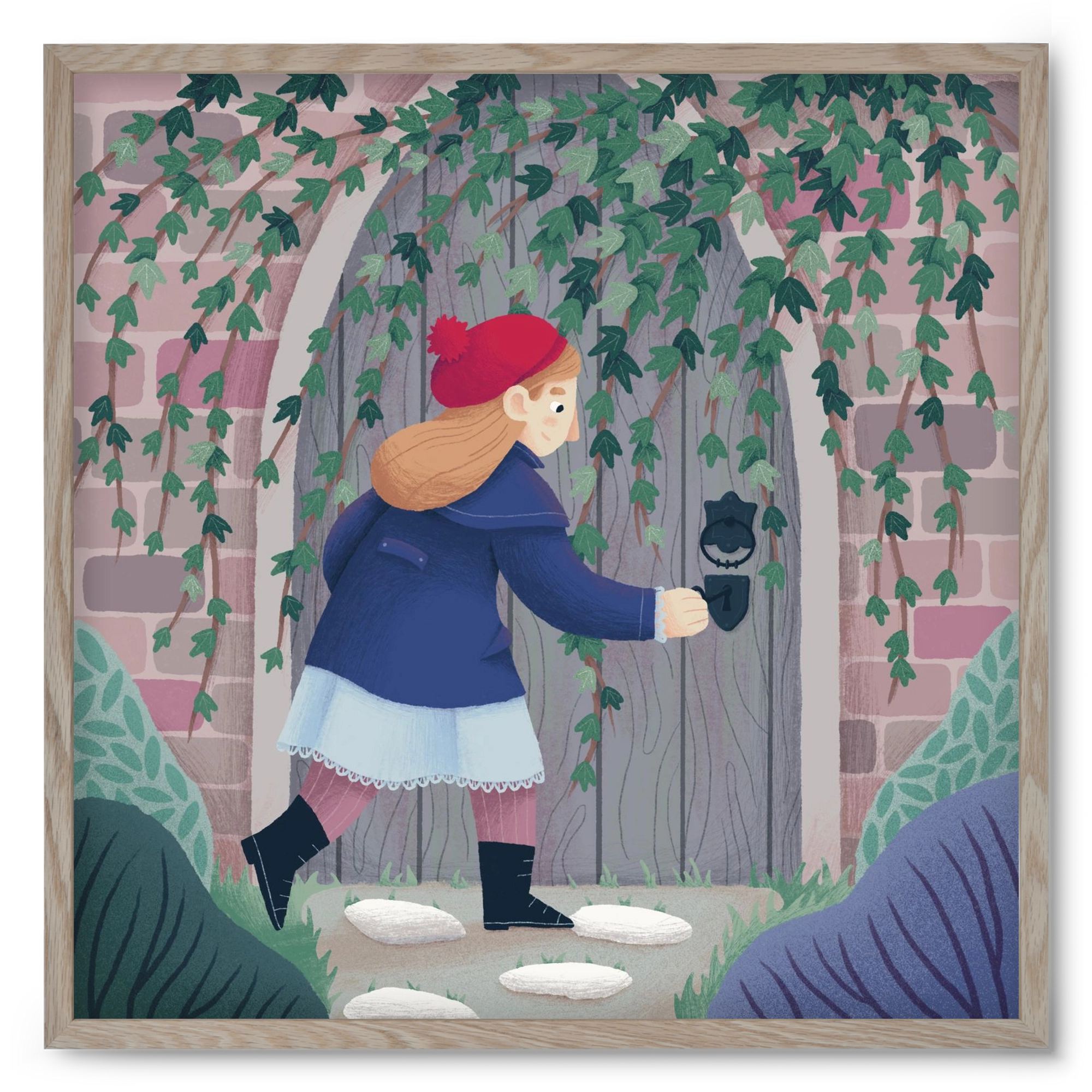 Titkos kert, 50x50 cm (50x50 cm), Tölgy keret