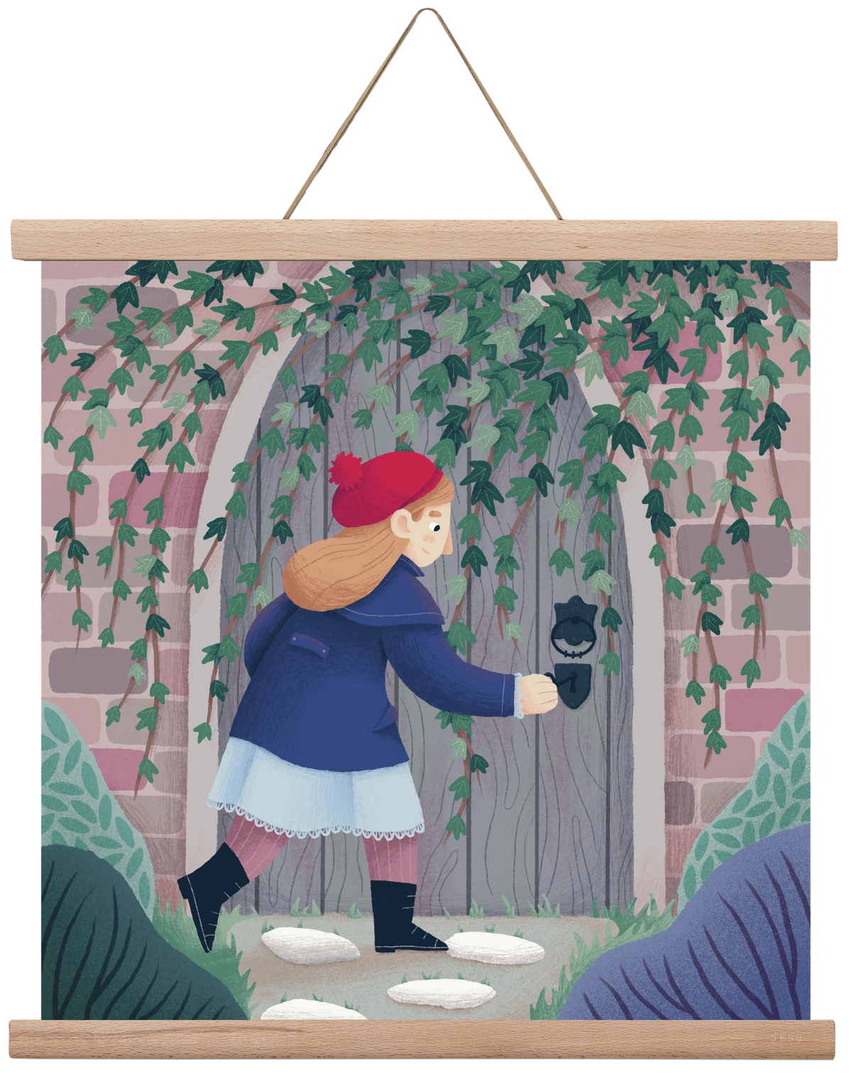 Titkos kert, 40x40 cm (40x40 cm), Tölgy akasztó