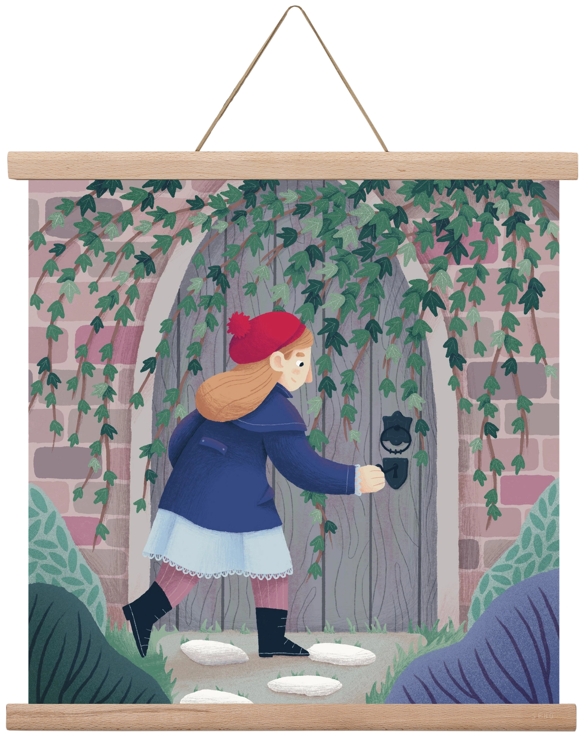 Titkos kert, 40x40 cm (40x40 cm), Tölgy akasztó