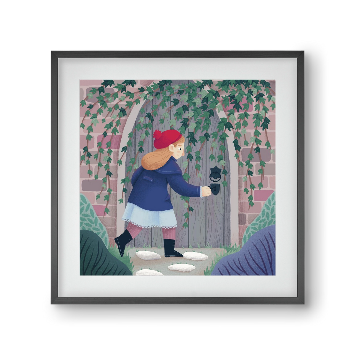 Titkos kert, 30x30 cm (20x20 cm), Fekete keret, paszpartuval