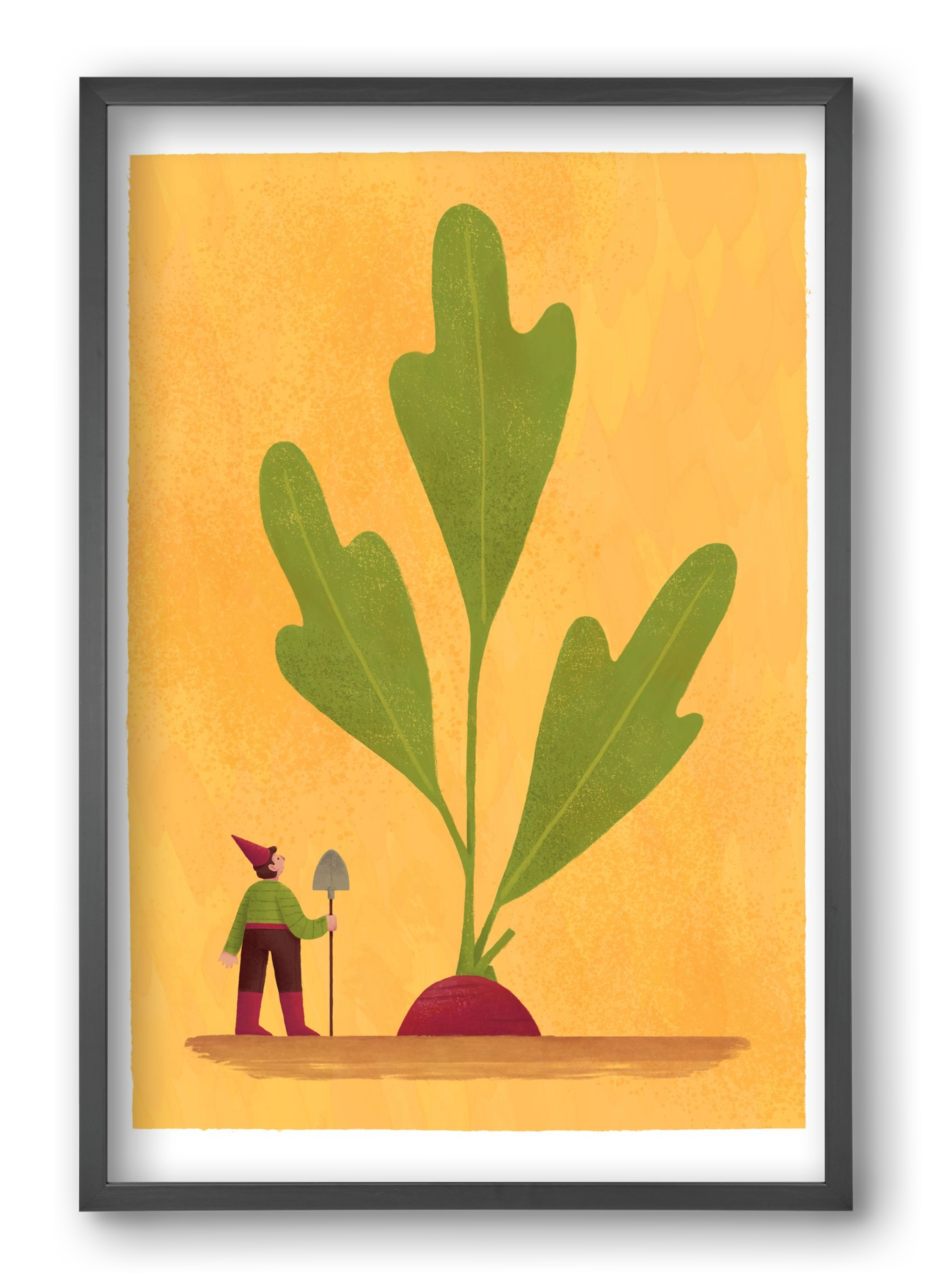 Kerti törpe, 40x60 cm (40x60 cm), Fekete keret