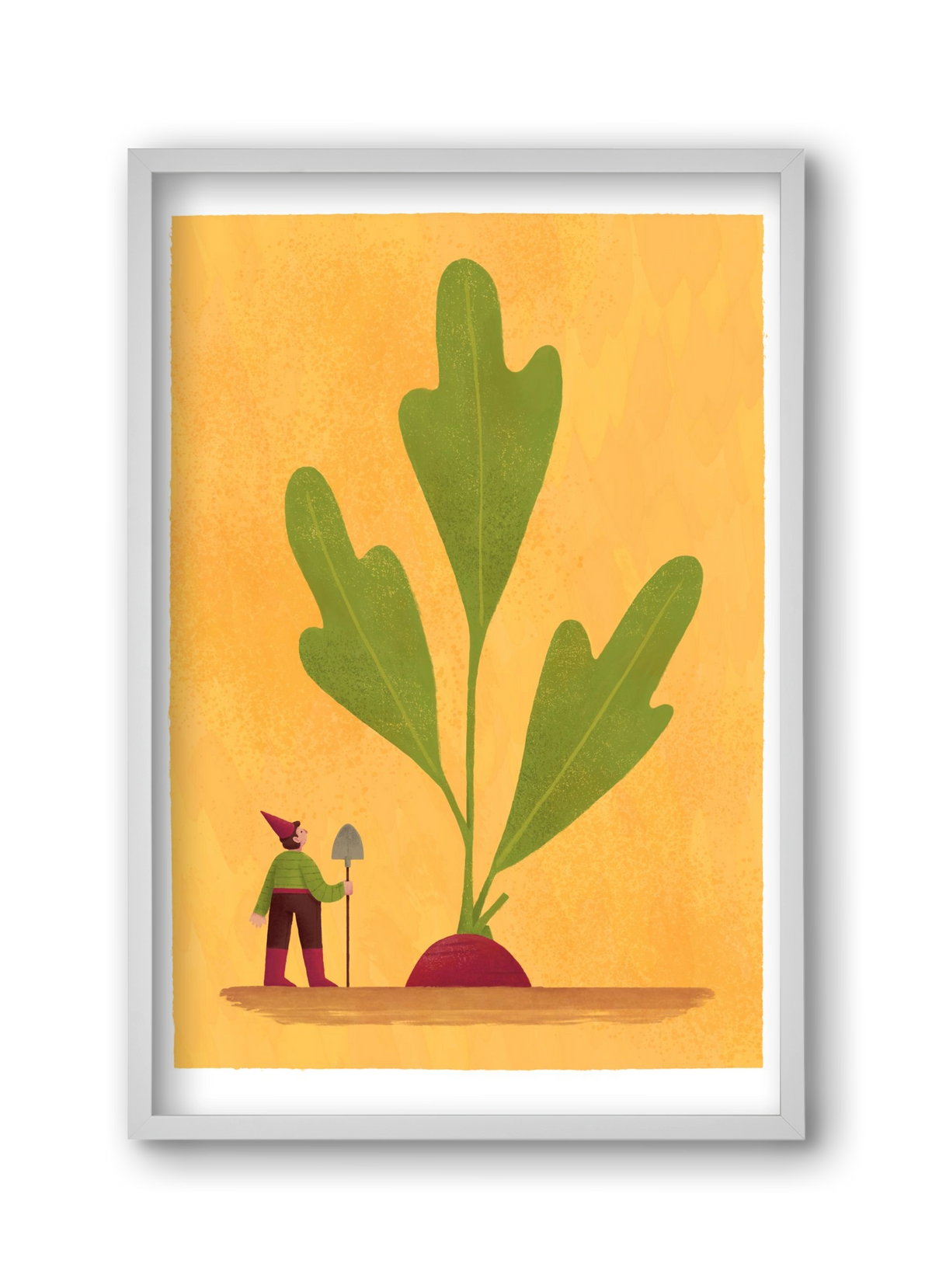 Kerti törpe, 30x45 cm (30x45 cm), Fehér keret