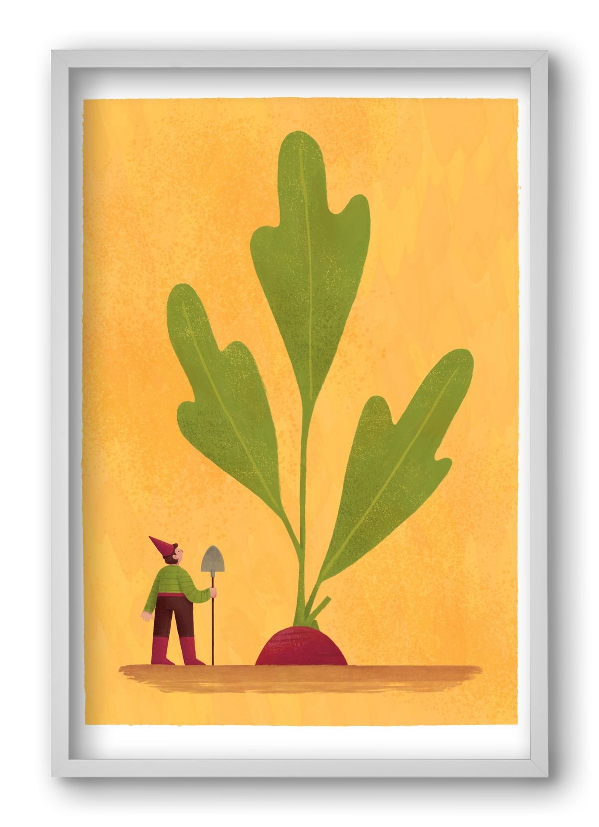 Kerti törpe, 40x60 cm (40x60 cm), Fehér keret