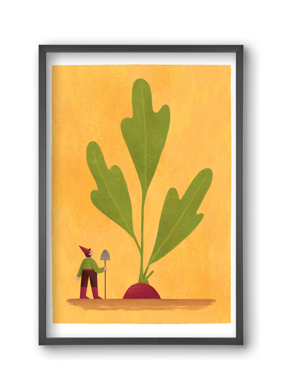 Kerti törpe, 30x45 cm (30x45 cm), Fekete keret