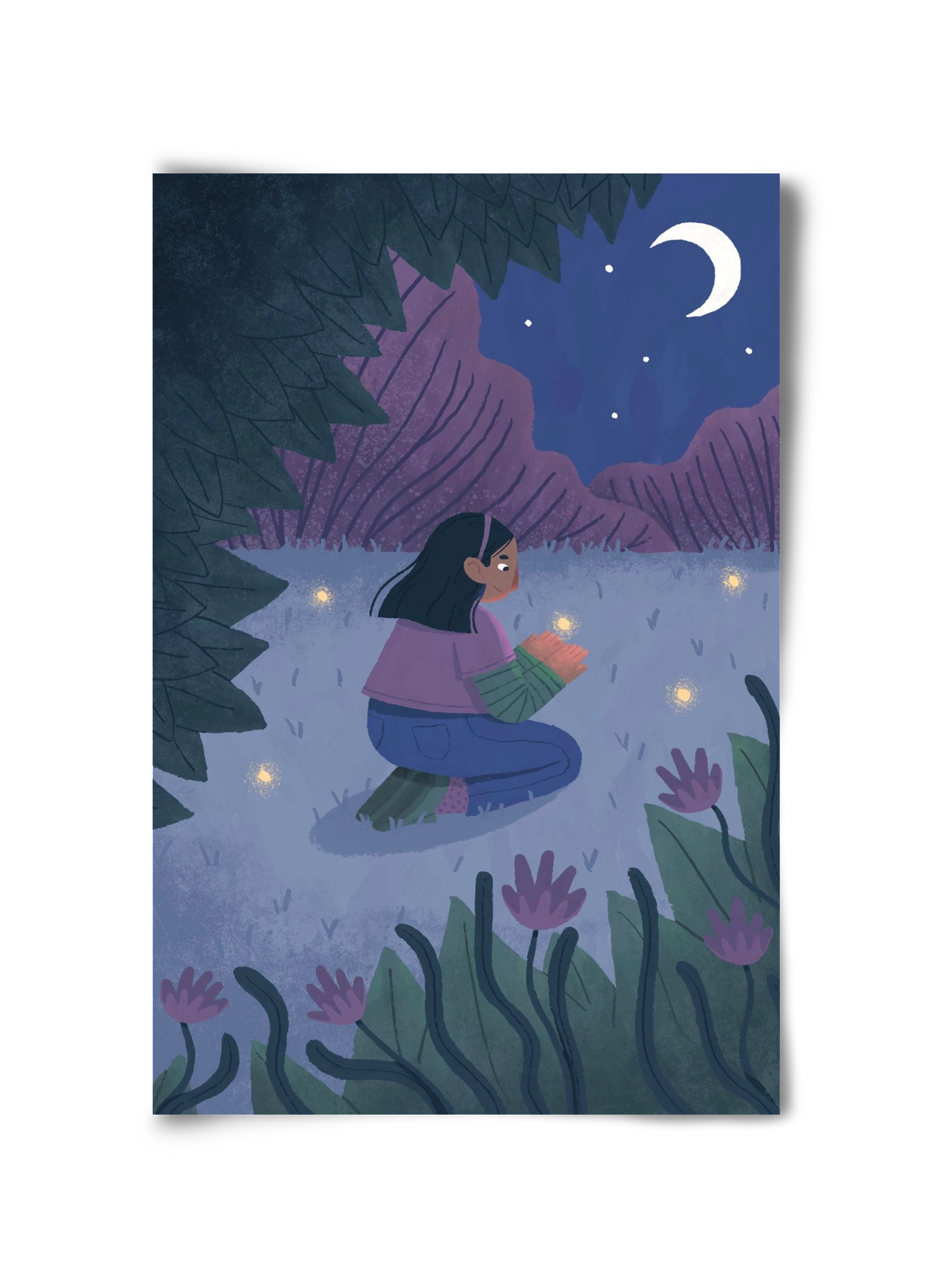 Éjszaka, 30x45 cm, Keret nélkül