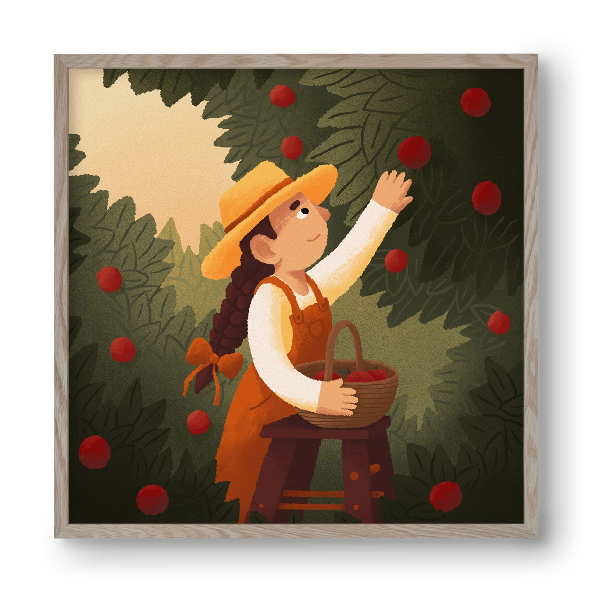 Harvest, 40x40 cm (40x40 cm), Tölgy keret