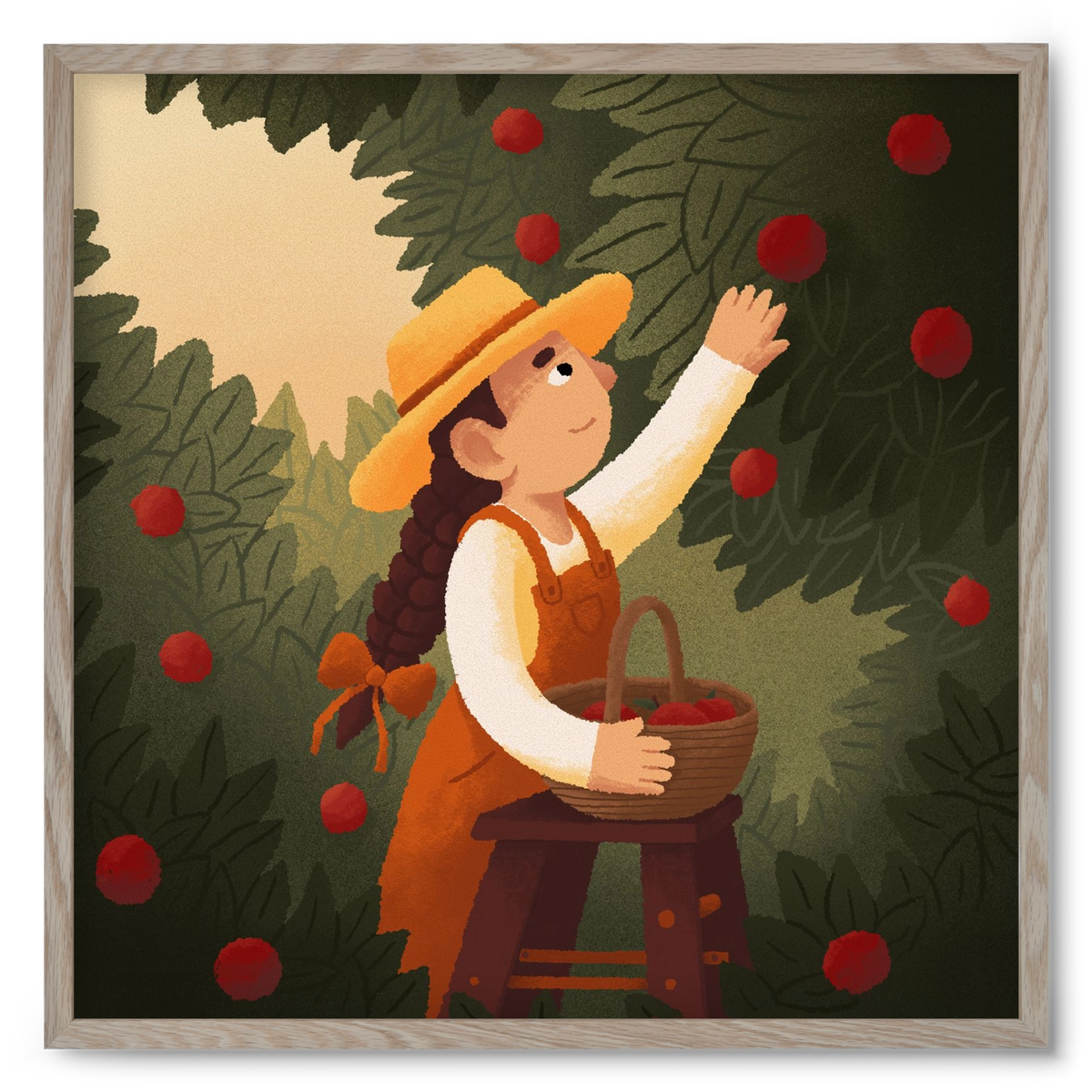 Harvest, 50x50 cm (50x50 cm), Tölgy keret