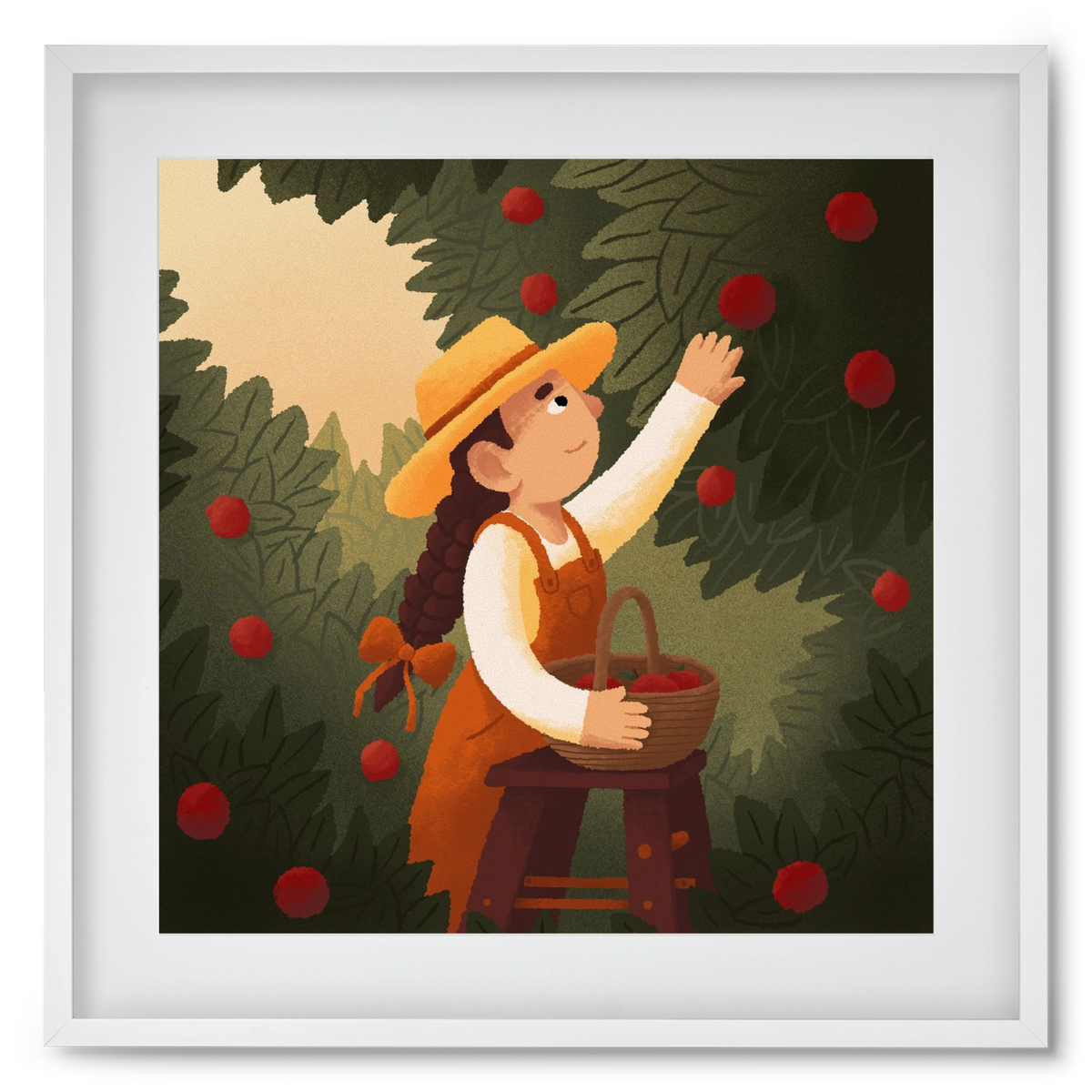 Harvest, 50x50 cm (40x40 cm), Fehér keret, paszpartuval