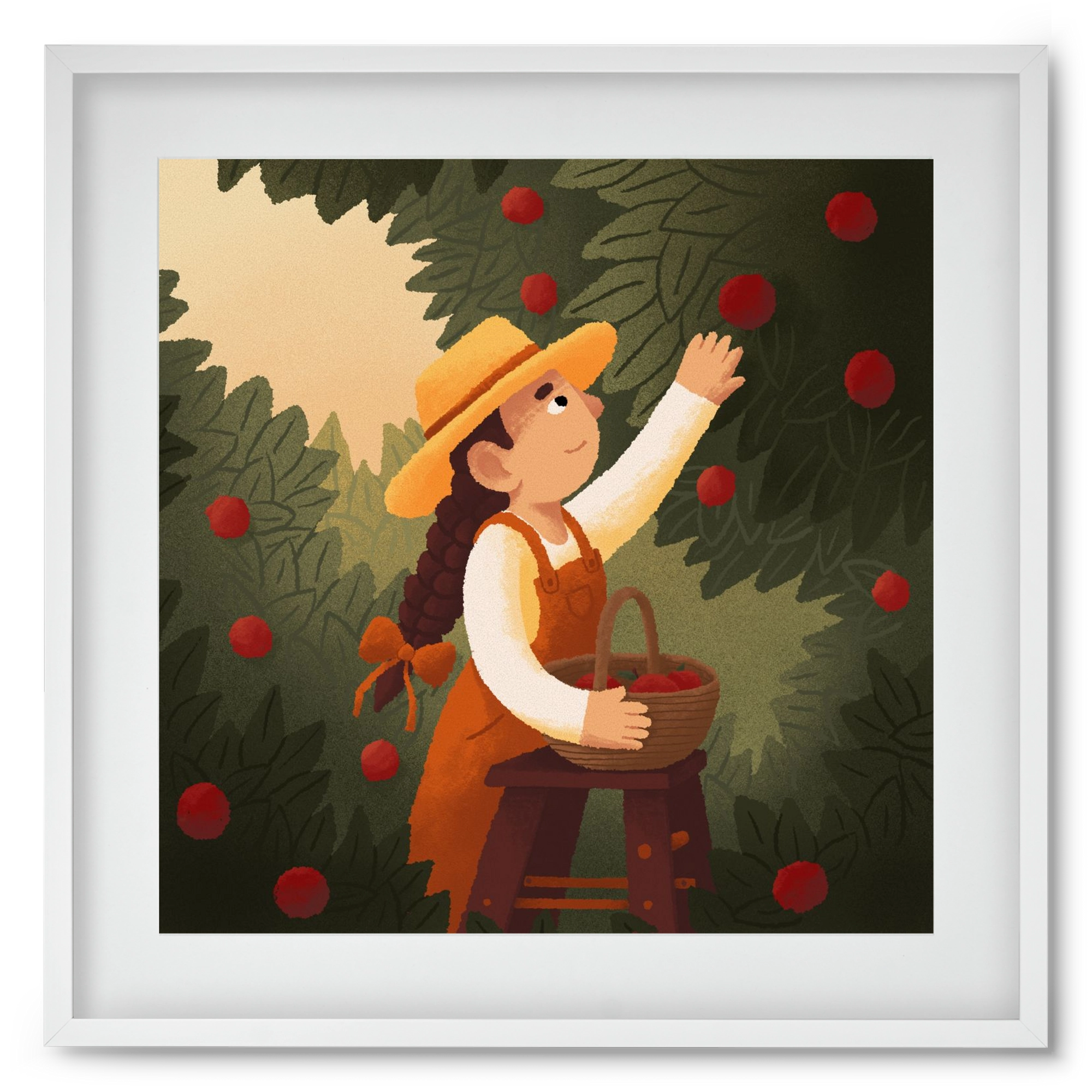 Harvest, 50x50 cm (40x40 cm), Fehér keret, paszpartuval