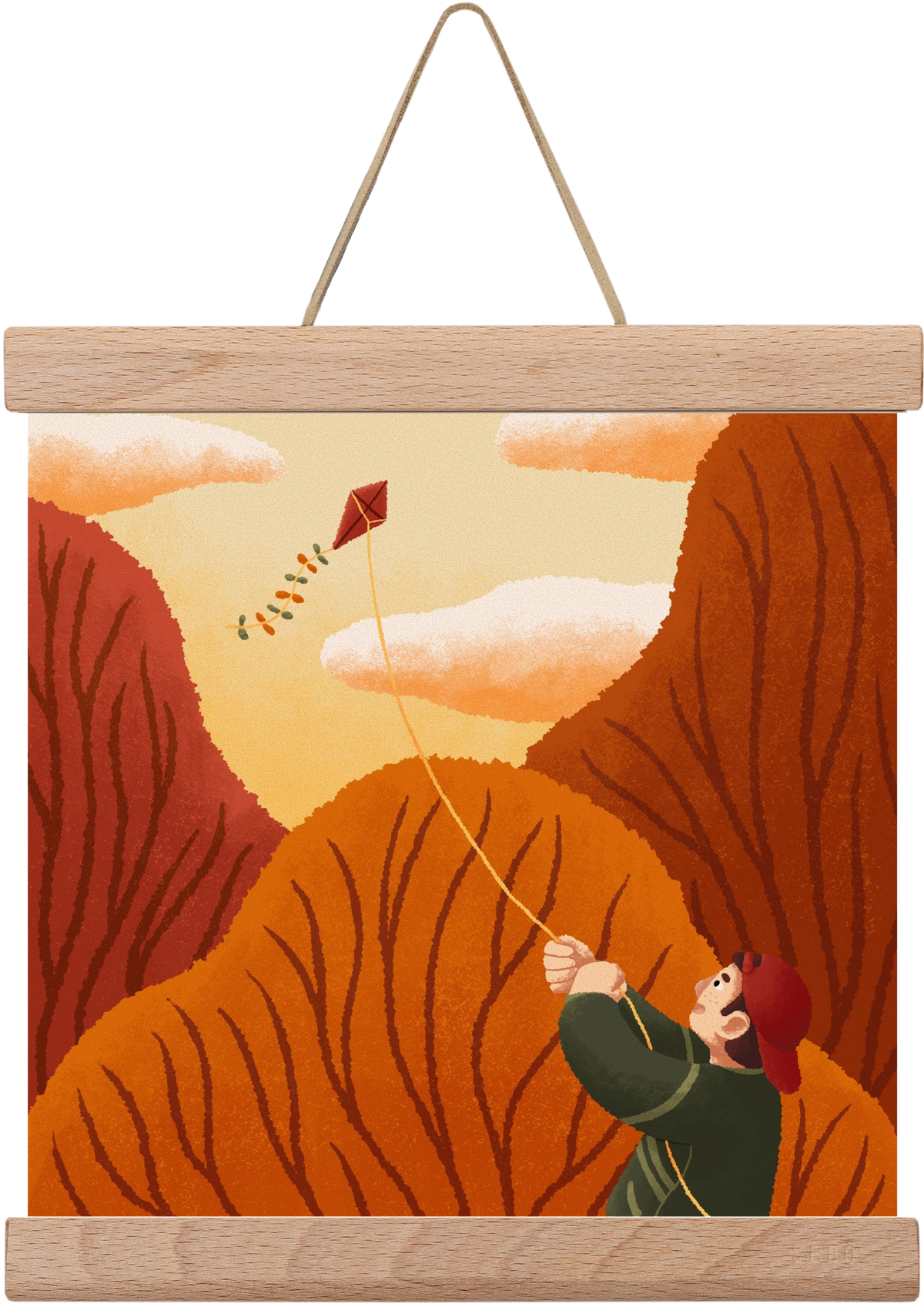 Kite, 20x20 cm (20x20 cm), Tölgy akasztó