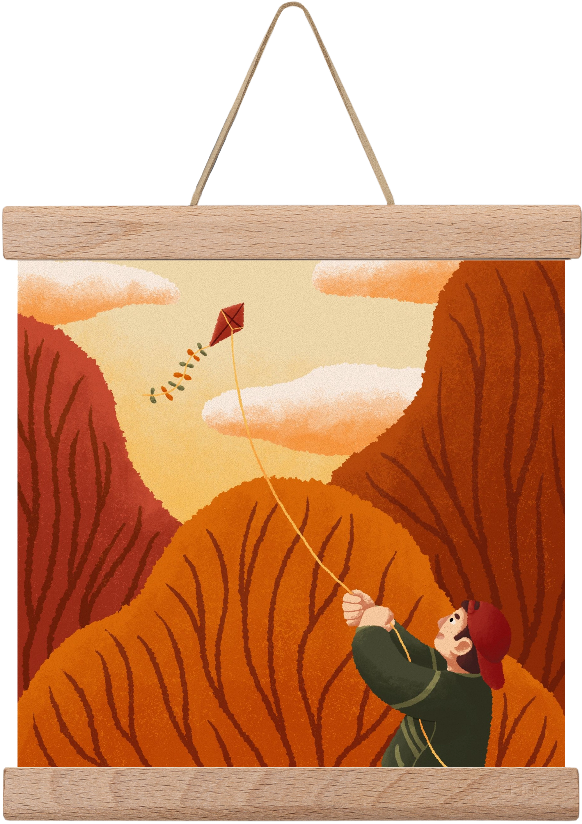 Kite, 20x20 cm (20x20 cm), Tölgy akasztó