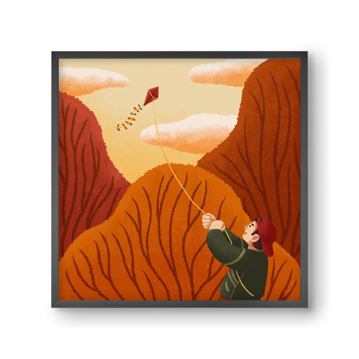 Kite, 30x30 cm (30x30 cm), Fekete keret